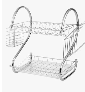 Foto 1 | Escurridor De Cubiertos De Cocina Trastes Cromado Moderno