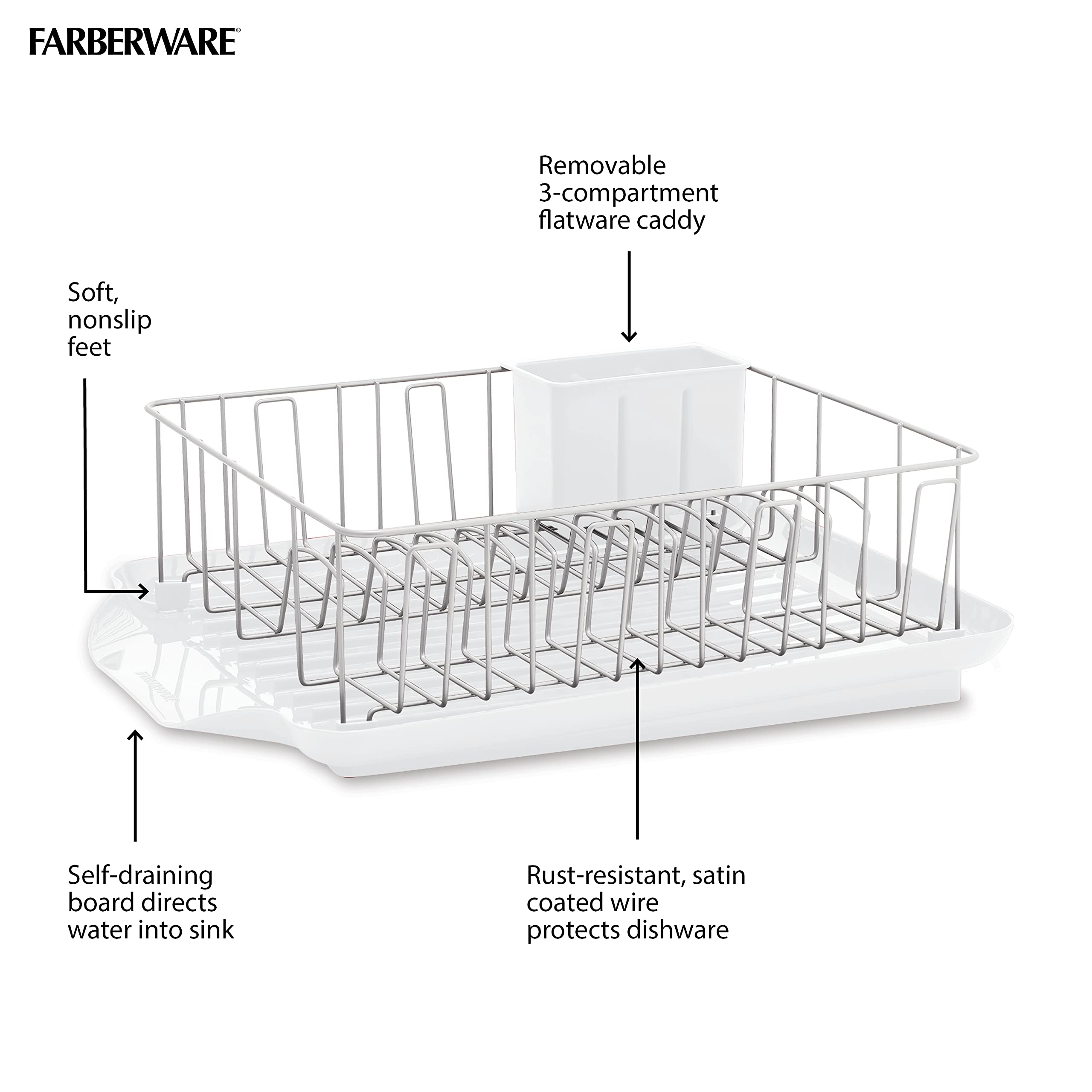 Foto 4 pulgar | Látigo Dishrack Farberware Classic, Grande, Resistente A La Corrosión, De 3 Piezas - Venta Internacional.