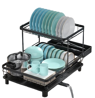 Foto 1 | Escurridor Xtellar Trastes Platos 2 Niveles 360° Drenaje Automático Color Negro