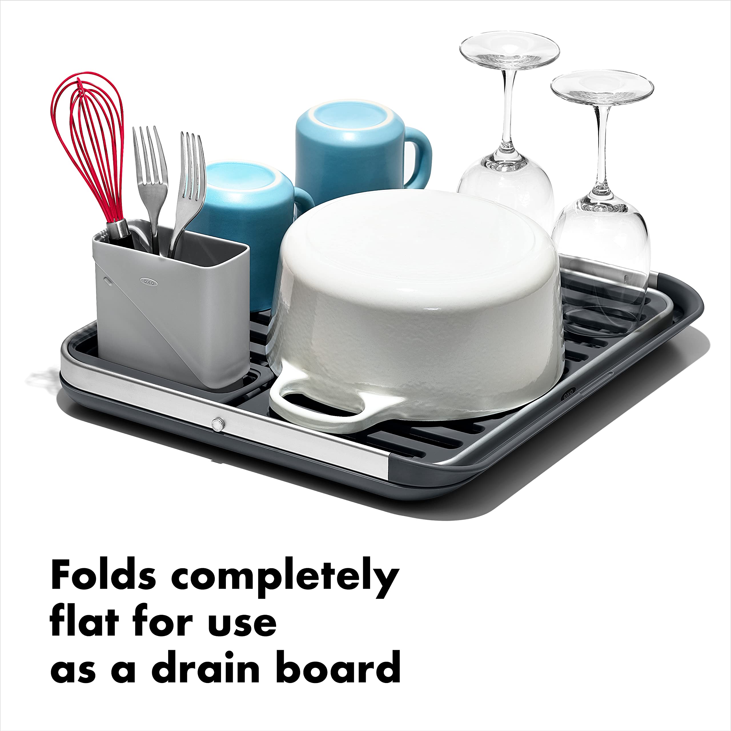 Foto 2 | Estante Para Secar Platos Oxo Good Grips De Aluminio De 2 Niveles Con Escurridor - Venta Internacional.