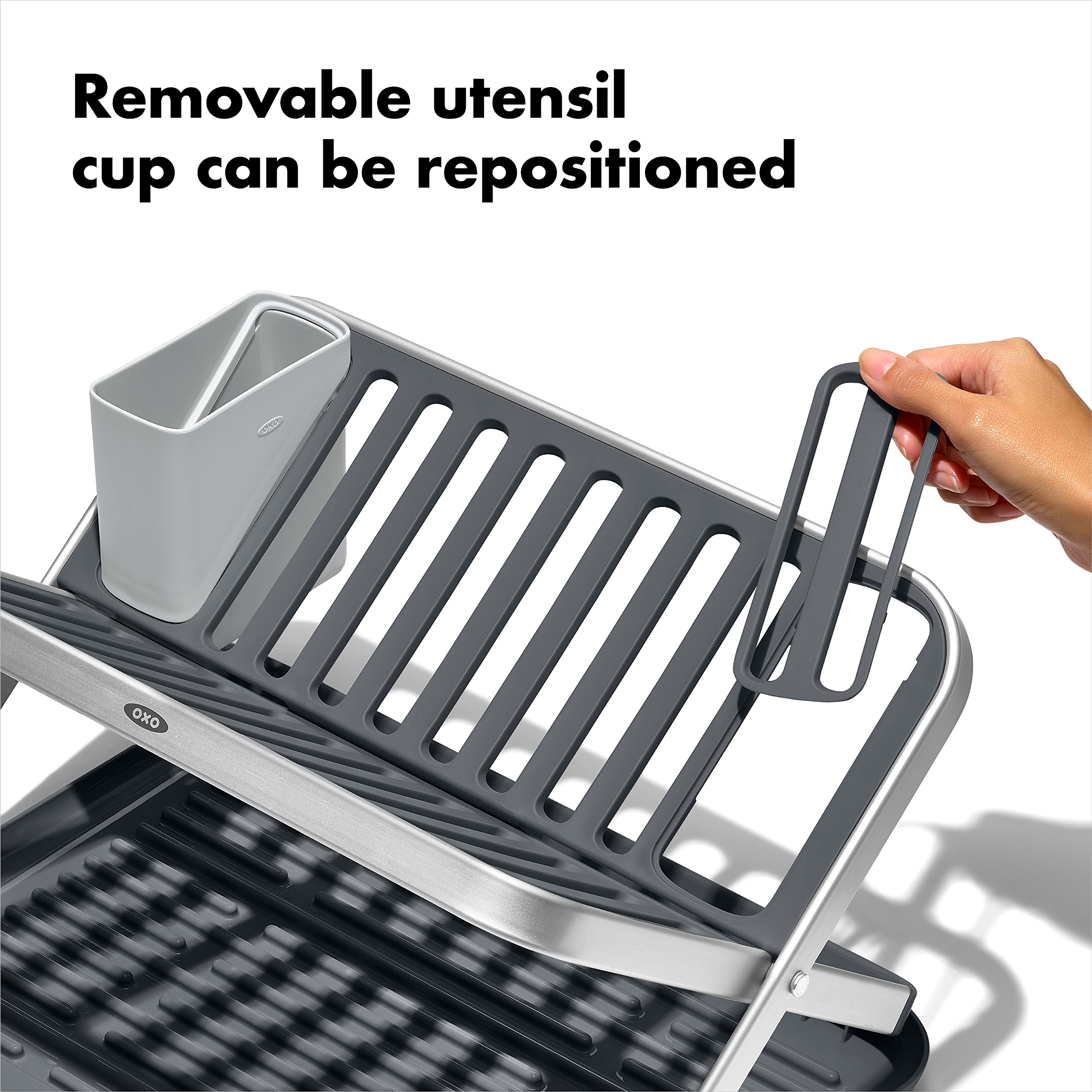 Foto 6 pulgar | Estante Para Secar Platos Oxo Good Grips De Aluminio De 2 Niveles Con Escurridor - Venta Internacional.