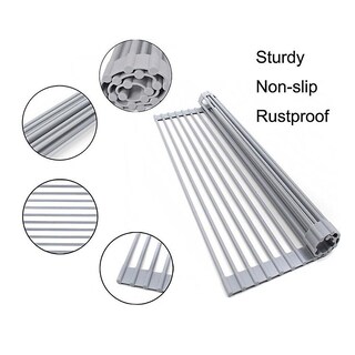 Foto 4 | Estante Plegable Para Secar Platos Escurridor De Platos Enrollable - Venta Internacional.