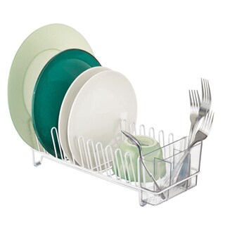 Foto 1 | Escurridor De Platos Mdesign Para Fregadero De Cocina Pequeño De Metal Y Plástico Color Blanco - Venta Internacional.