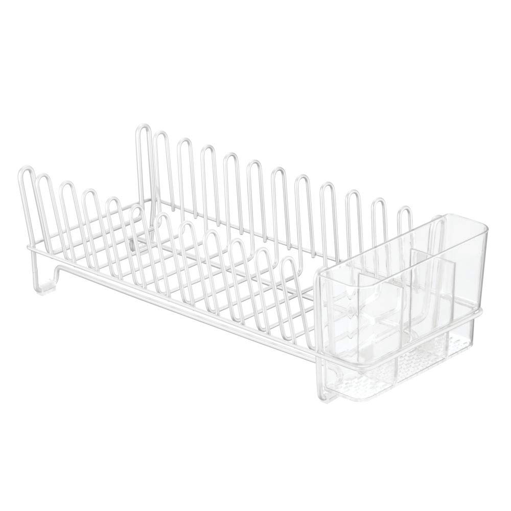 Foto 8 pulgar | Escurridor De Platos Mdesign Para Fregadero De Cocina Pequeño De Metal Y Plástico  Color Blanco - Venta Internacional.
