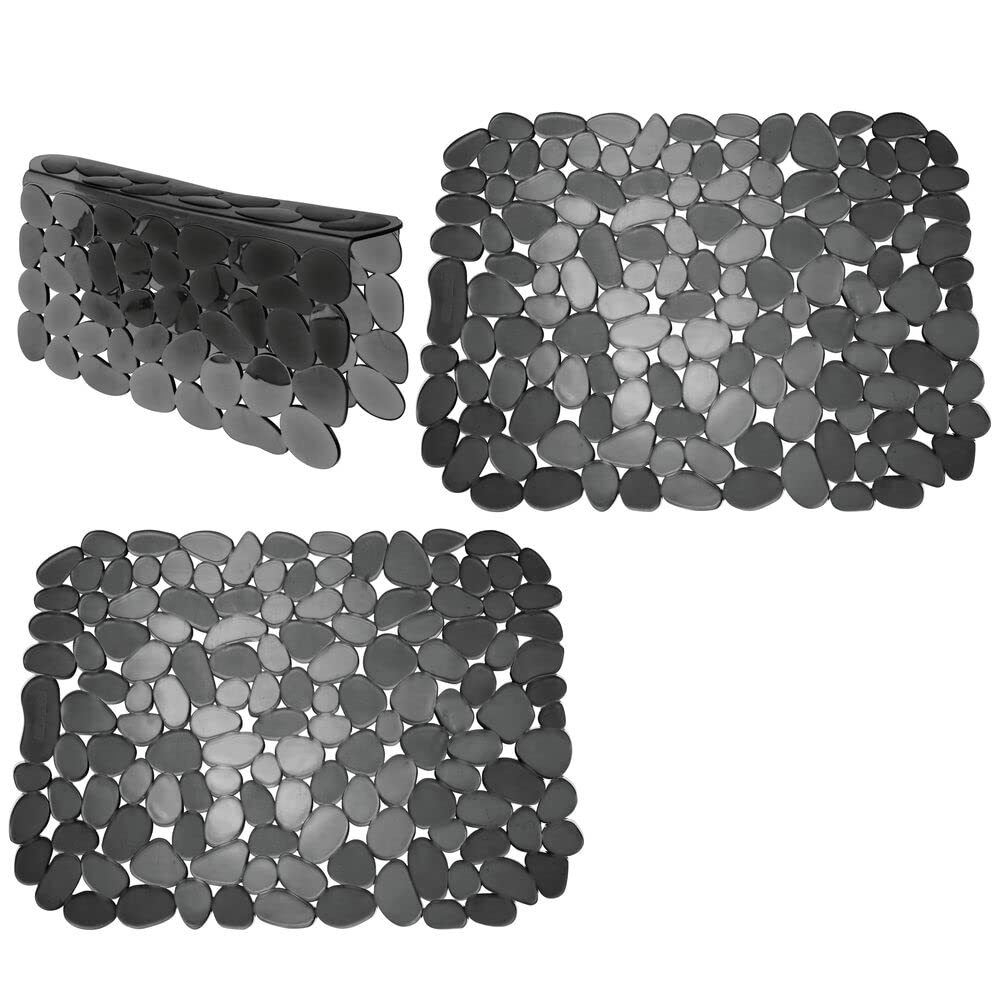 Foto 2 pulgar | Alfombrilla Para Secar Platos O Rejilla Para Fregadero De Cocina  Diseño En M  Ajustable  Negra - Venta Internacional.