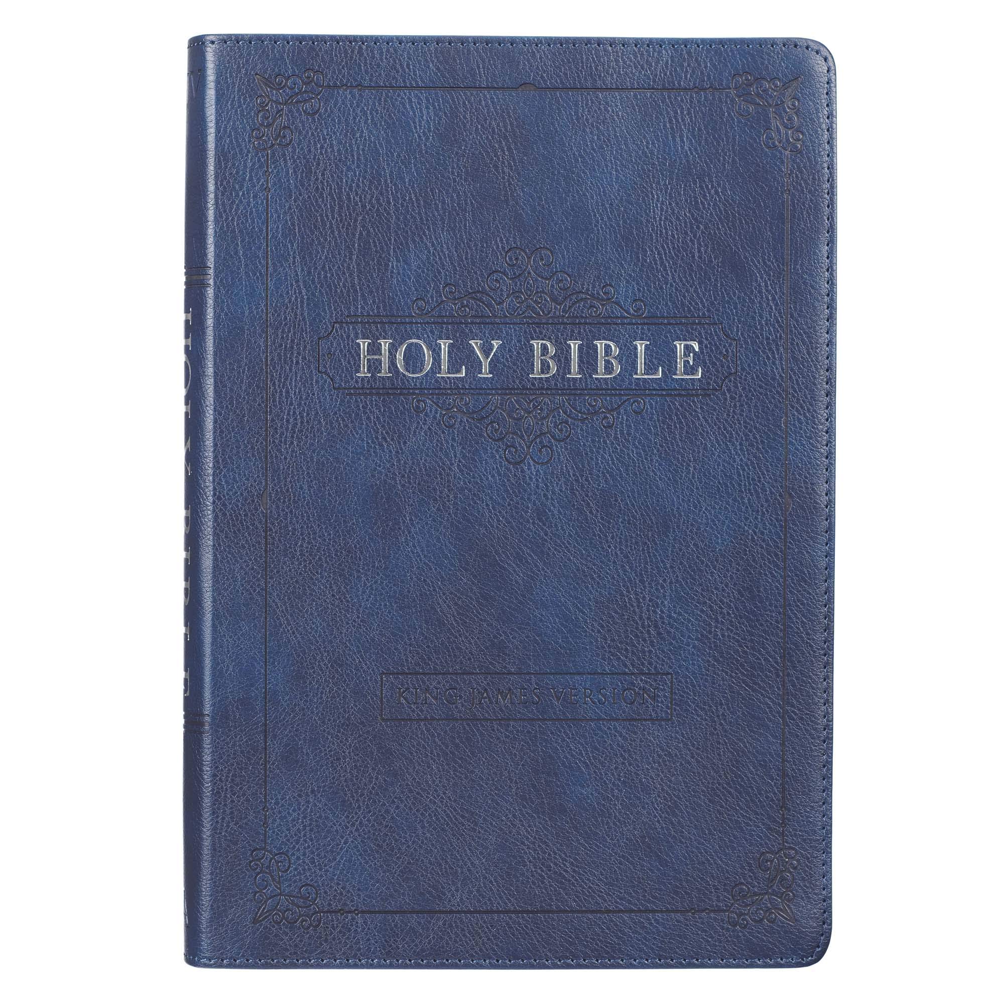 Foto 1 | Biblia Christian Art Gifts KJV Impresión Delgada de Gran Tamaño Azul Marino - Venta Internacional