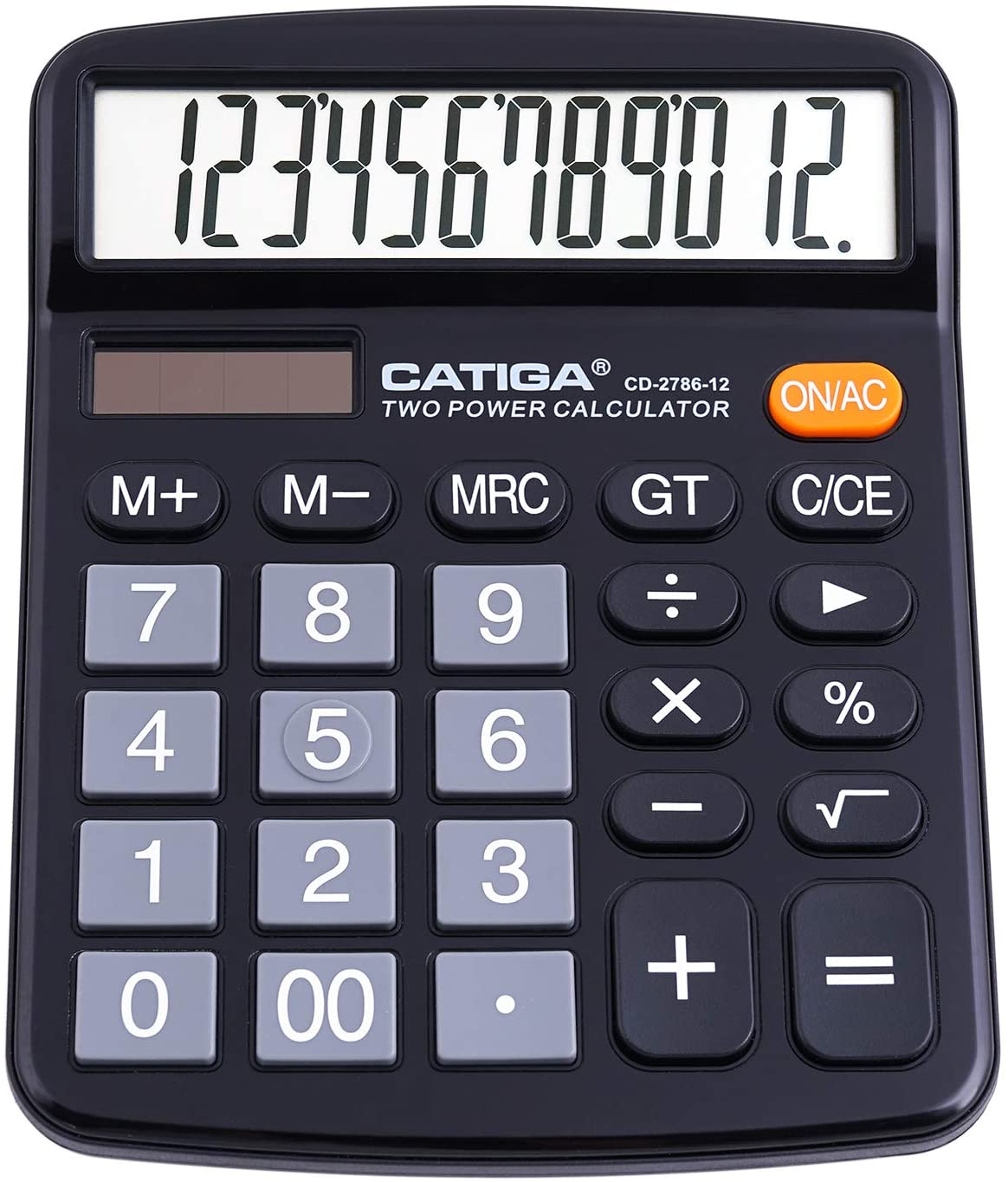 Venta Internacional - Calculadora de Escritorio 12 Dígitos CATIGA Pantalla LCD Botones Sensibles Poder Dual Solar/Bat