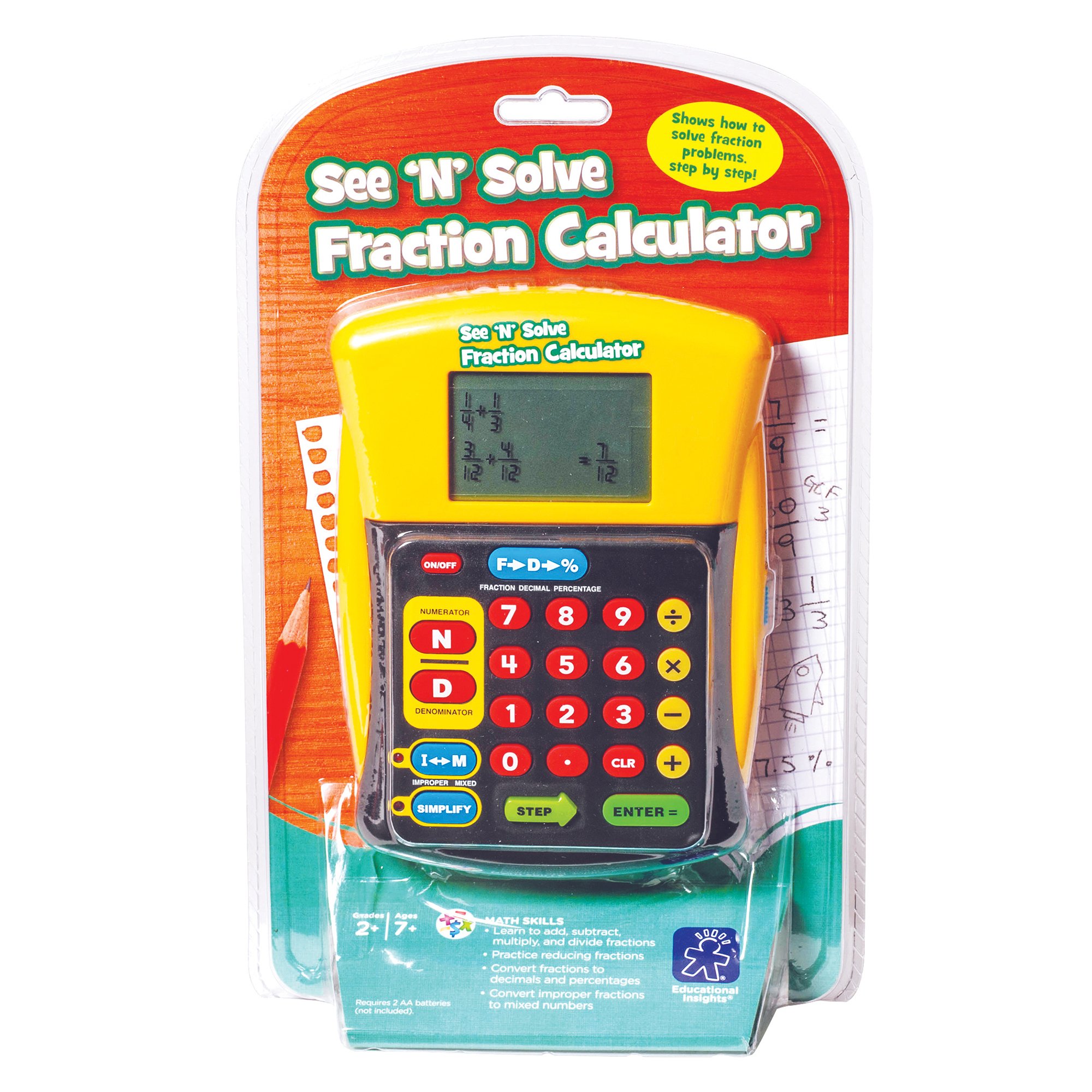 Foto 4 pulgar | Venta Internacional - Información Educativa Sobre La Calculadora De Fracciones See 'n' Solve