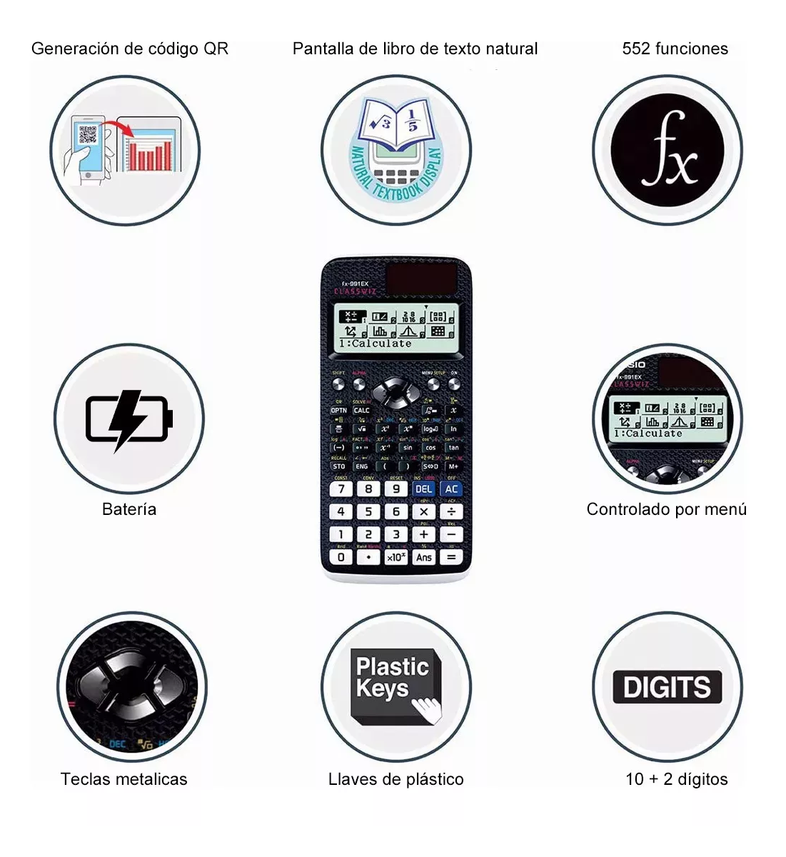 Foto 3 pulgar | Calculadora Científica e Ingeniería FX-991EX con 552 Funciones