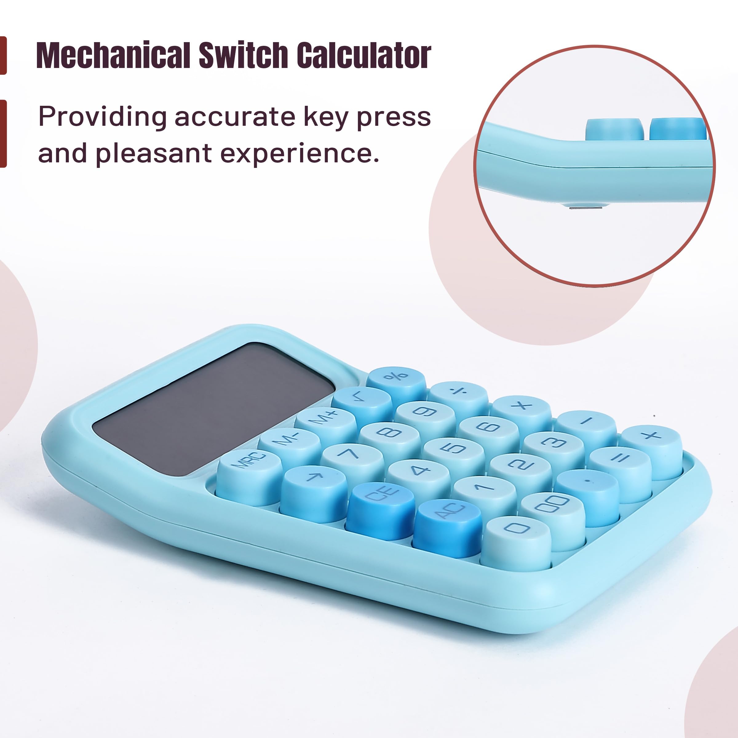 Foto 4 pulgar | Interruptor Mecánico Calculator Mr. Pen De 12 Dígitos Con Pantalla Lcd, Color Azul - Venta Internacional.