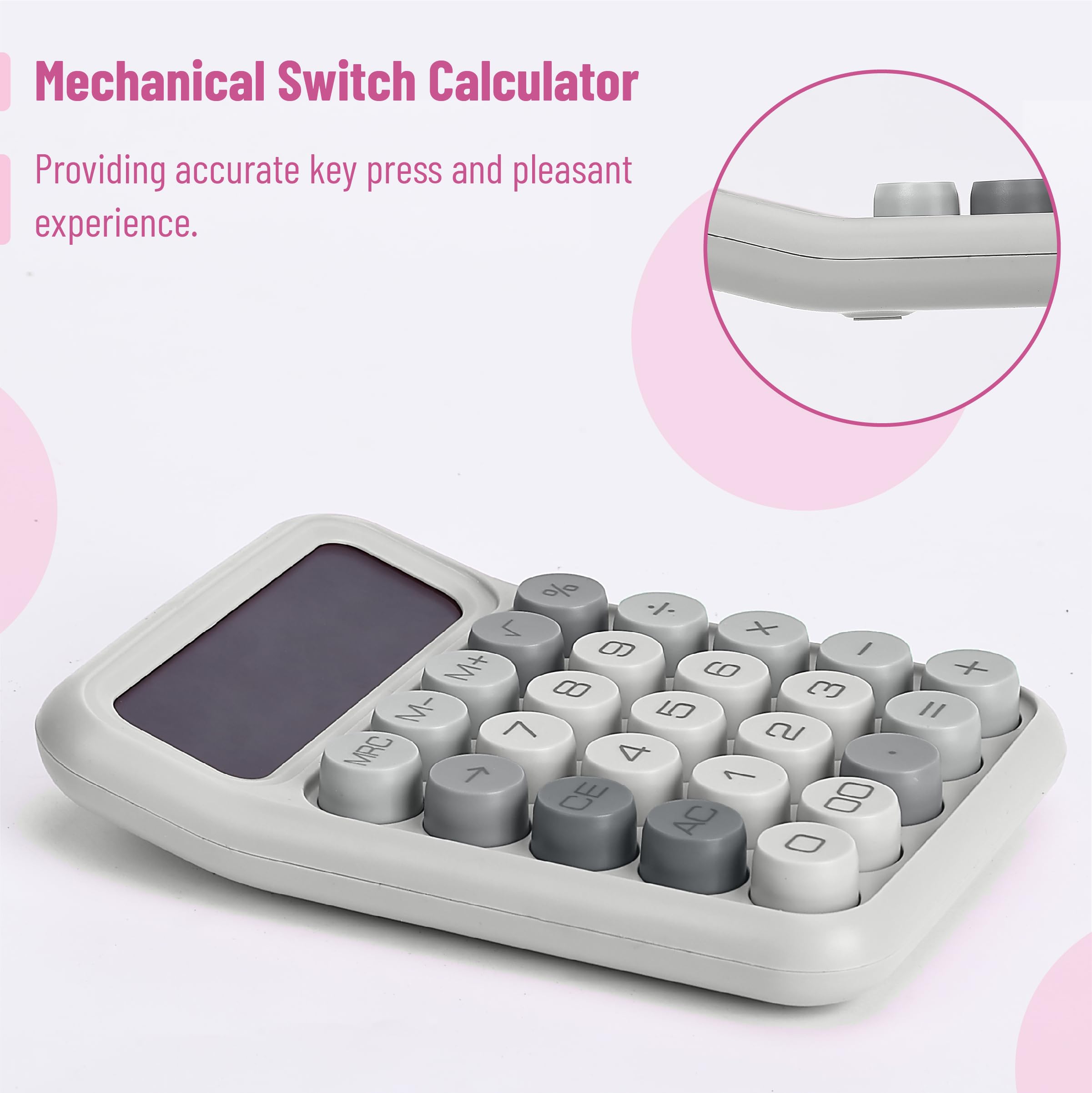 Foto 3 | Calculadora Mr. Pen - Interruptor Mecánico (12 Dígitos), Color Gris - Venta Internacional.