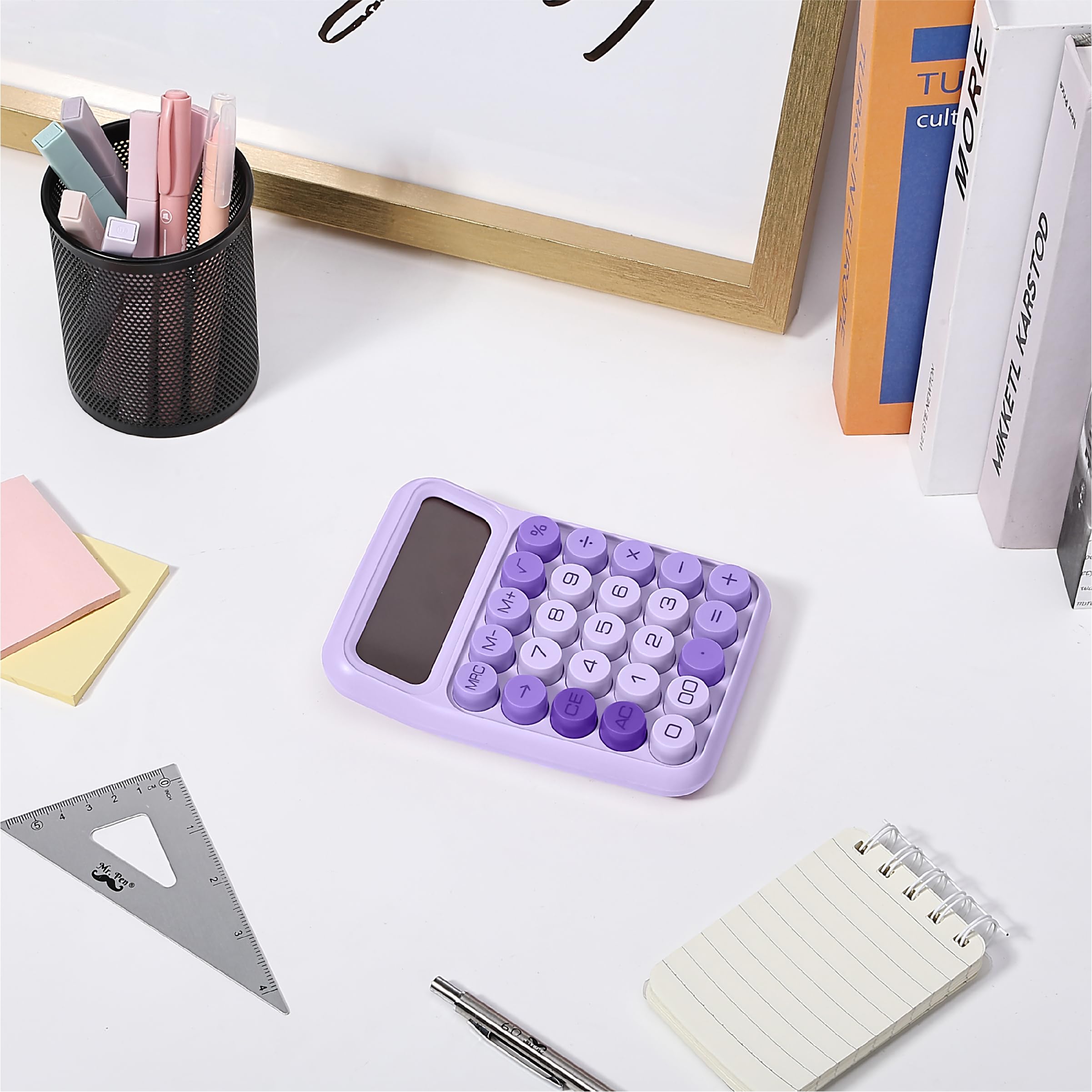 Foto 5 | Calculadora Mr. Pen - Interruptor Mecánico (12 Dígitos), Color Morado - Venta Internacional.