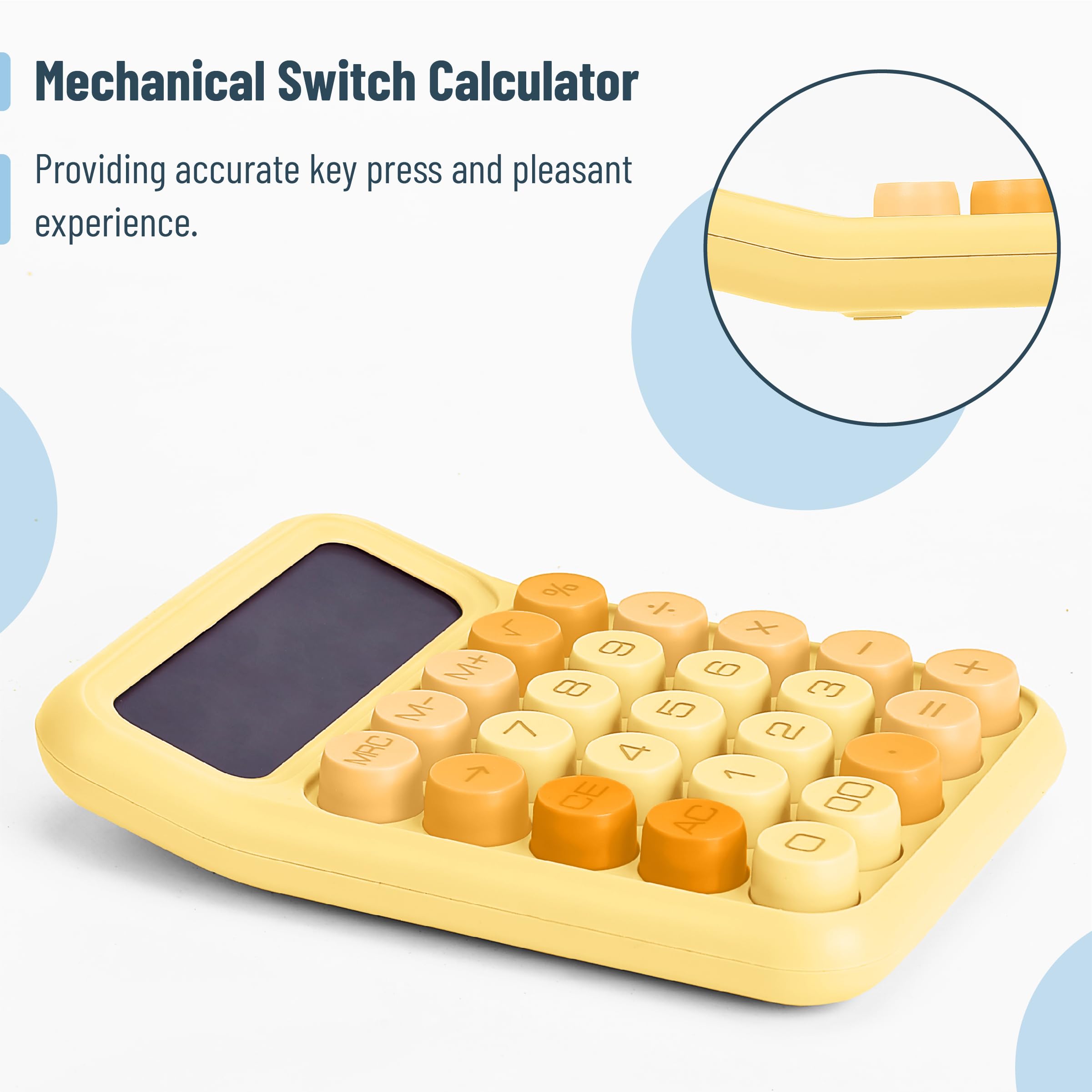 Foto 3 | Calculadora Mr. Pen - Interruptor Mecánico De 12 Dígitos, Color Naranja - Venta Internacional.