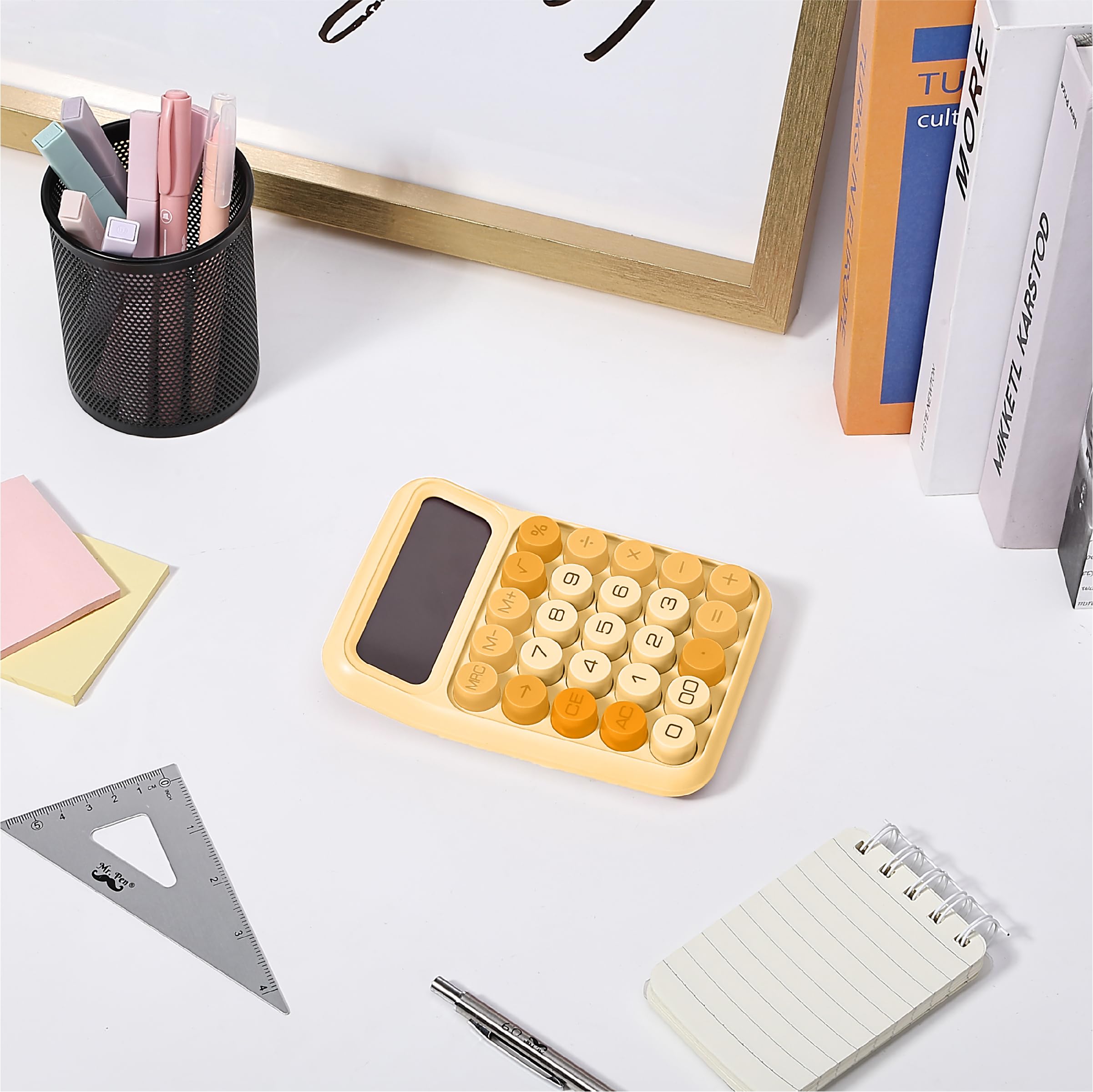 Foto 5 | Calculadora Mr. Pen - Interruptor Mecánico De 12 Dígitos, Color Naranja - Venta Internacional.