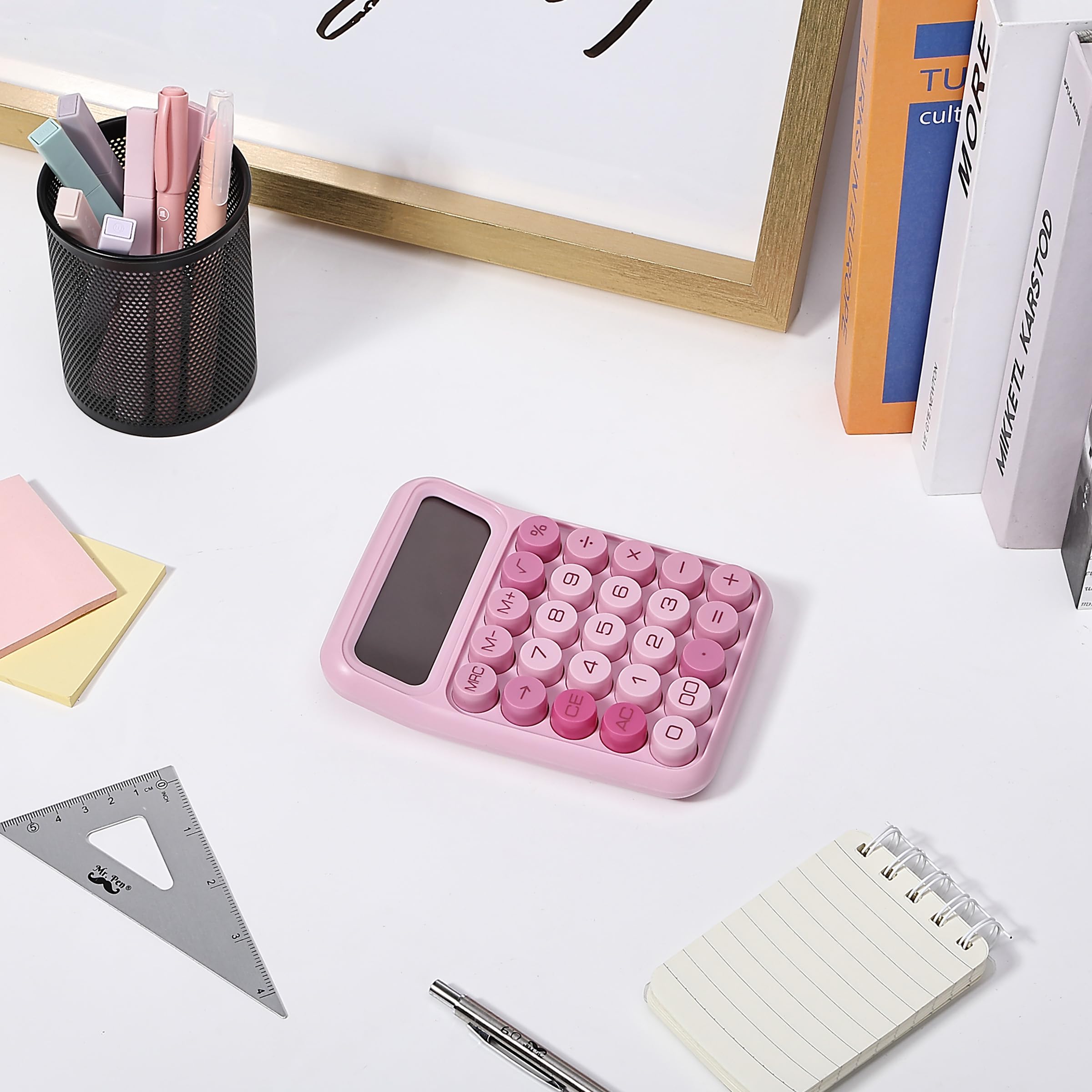 Foto 6 | Calculadora Mr. Pen - Interruptor Mecánico (12 Dígitos), Color Rosa - Venta Internacional.