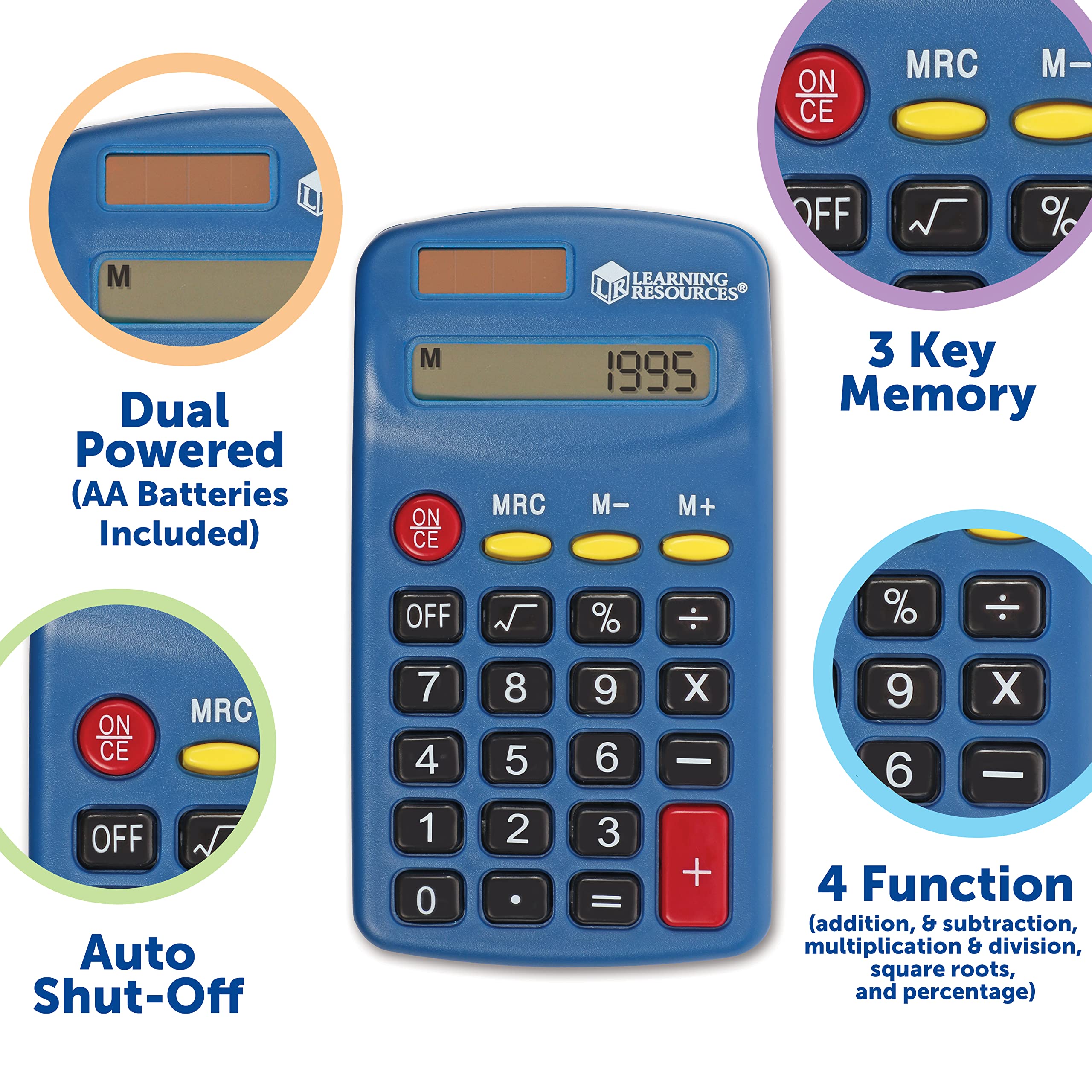 Foto 3 | Recursos De Aprendizaje De Calculadoras: Funciona Principalmente Con Energía Solar X10 - Venta Internacional.