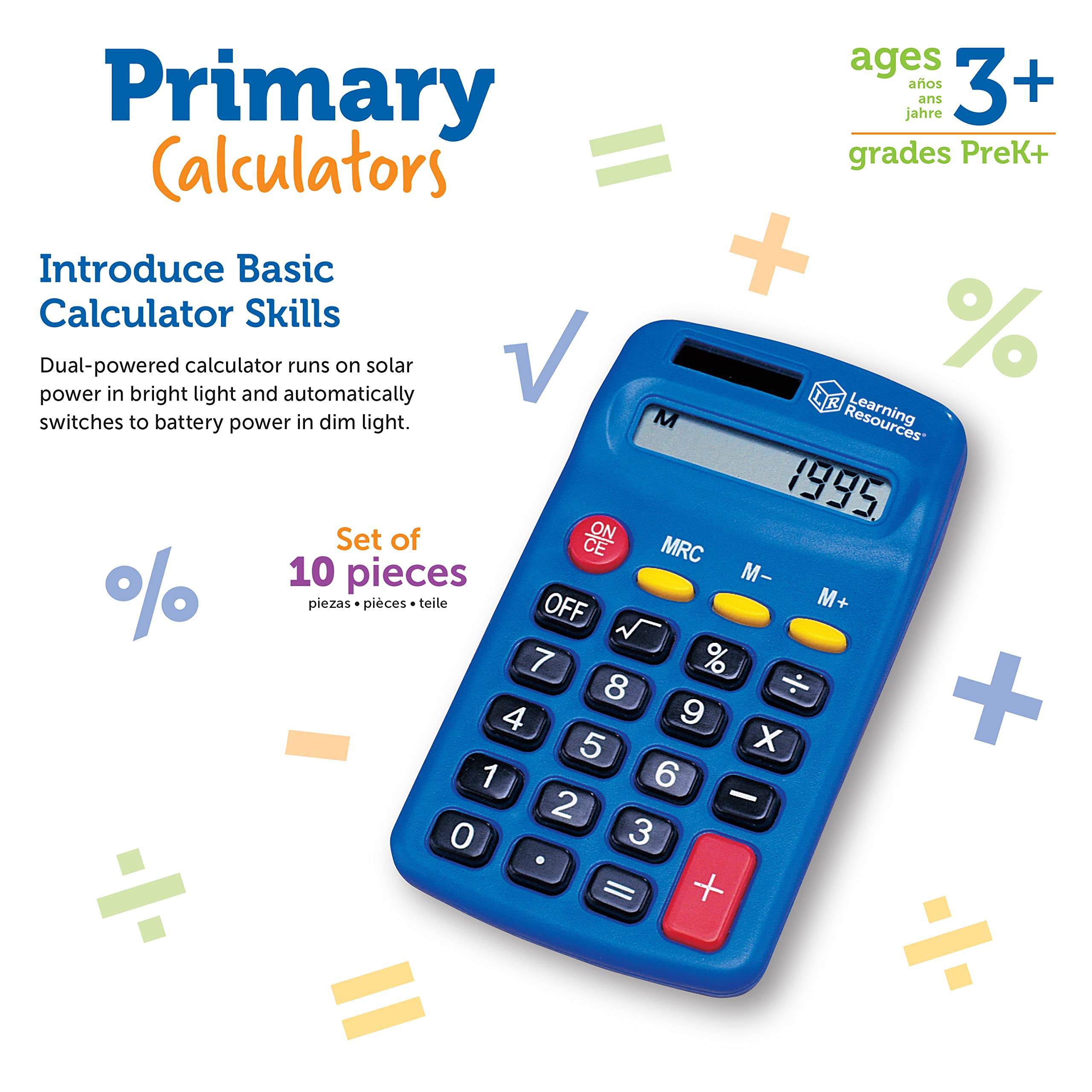 Foto 7 | Recursos De Aprendizaje De Calculadoras: Funciona Principalmente Con Energía Solar X10 - Venta Internacional.