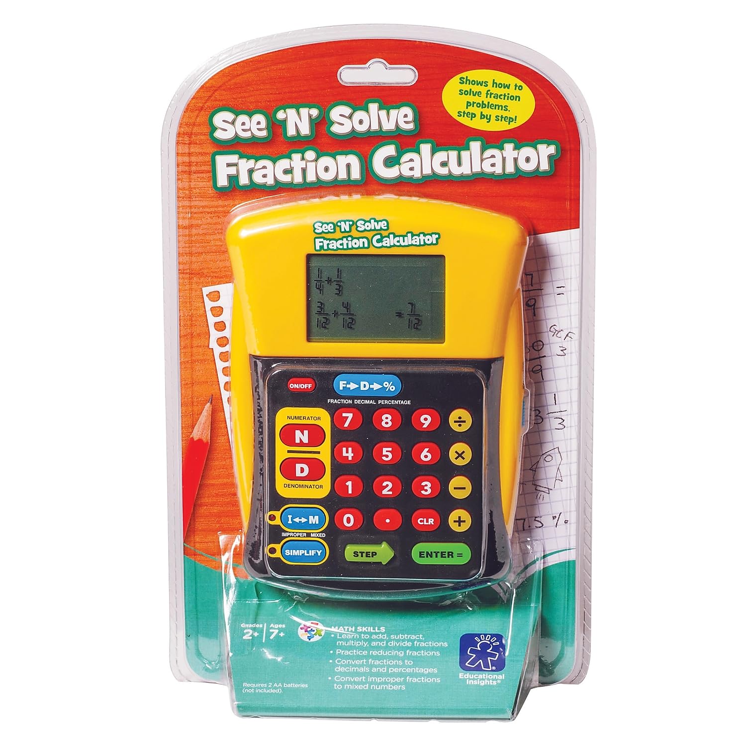 Foto 4 pulgar | Información Educativa Sobre La Calculadora De Fracciones See 'n' Solve - Venta Internacional.