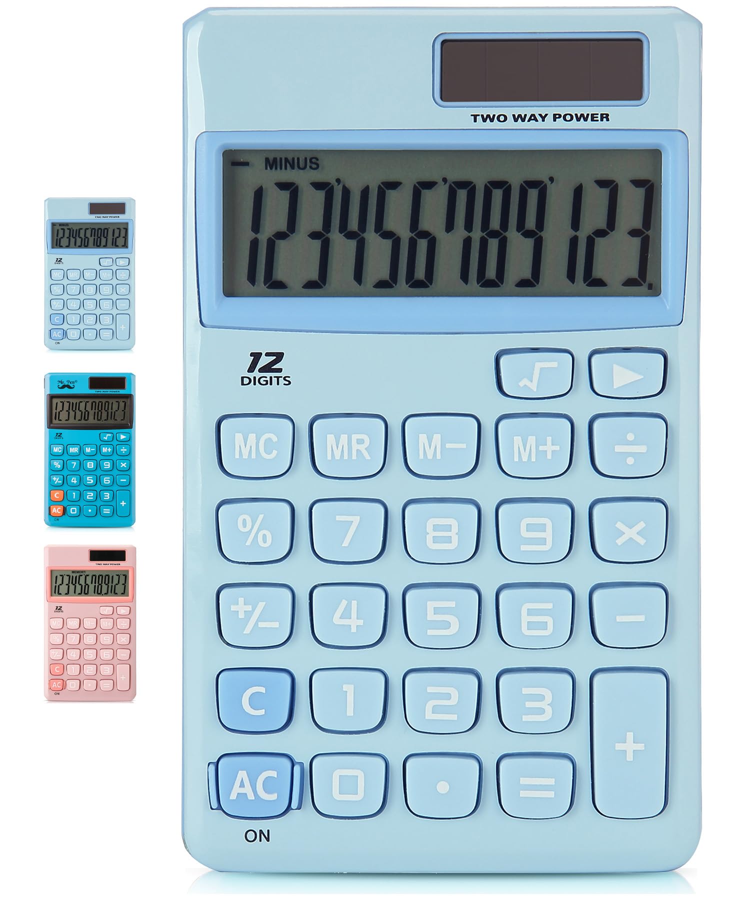Foto 2 pulgar | Calculadora Mr. Pen, Función Estándar, 12 Dígitos, Azul Claro - Venta Internacional.