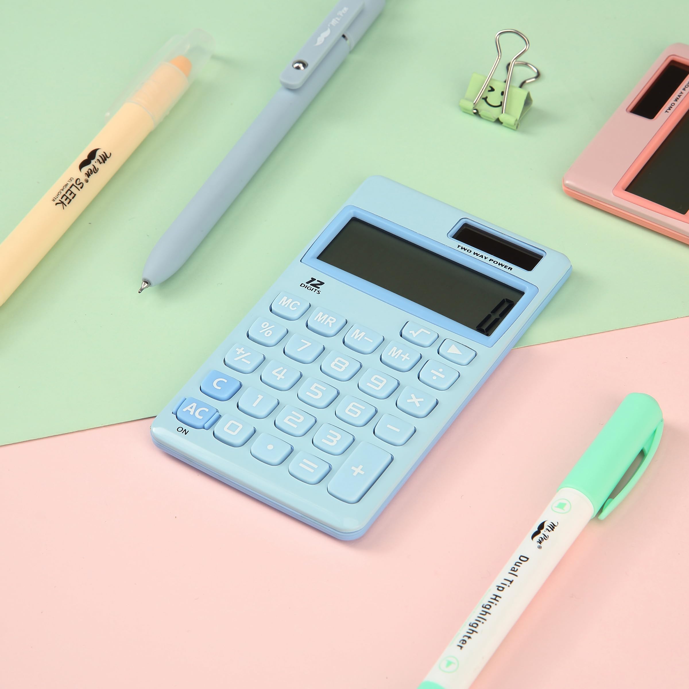 Foto 5 | Calculadora Mr. Pen, Función Estándar, 12 Dígitos, Azul Claro - Venta Internacional.