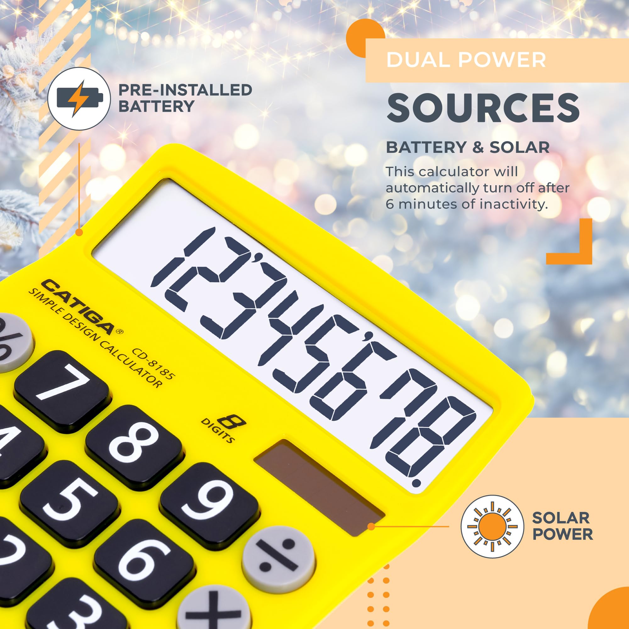 Foto 3 | Calculadora de Escritorio Catiga CD-8185 de 8 Dígitos - Venta Internacional