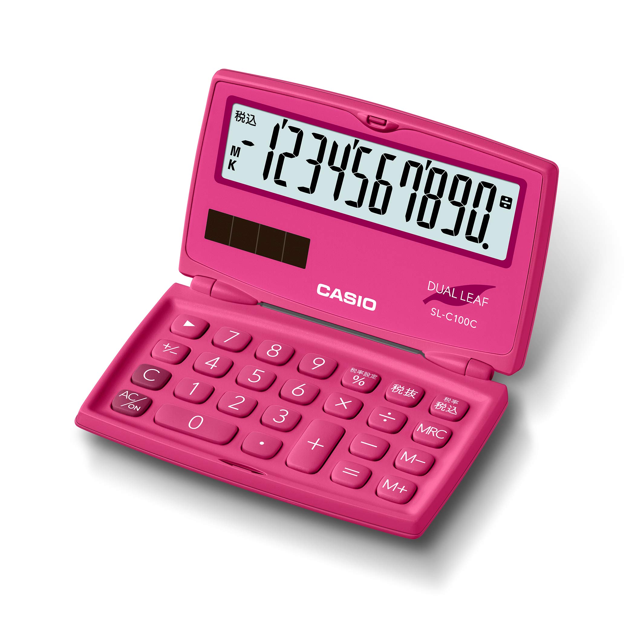 Calculadora Casio Sl-c100c-rd-n, Color Rosa Intenso, 10 Dígitos - Venta Internacional.