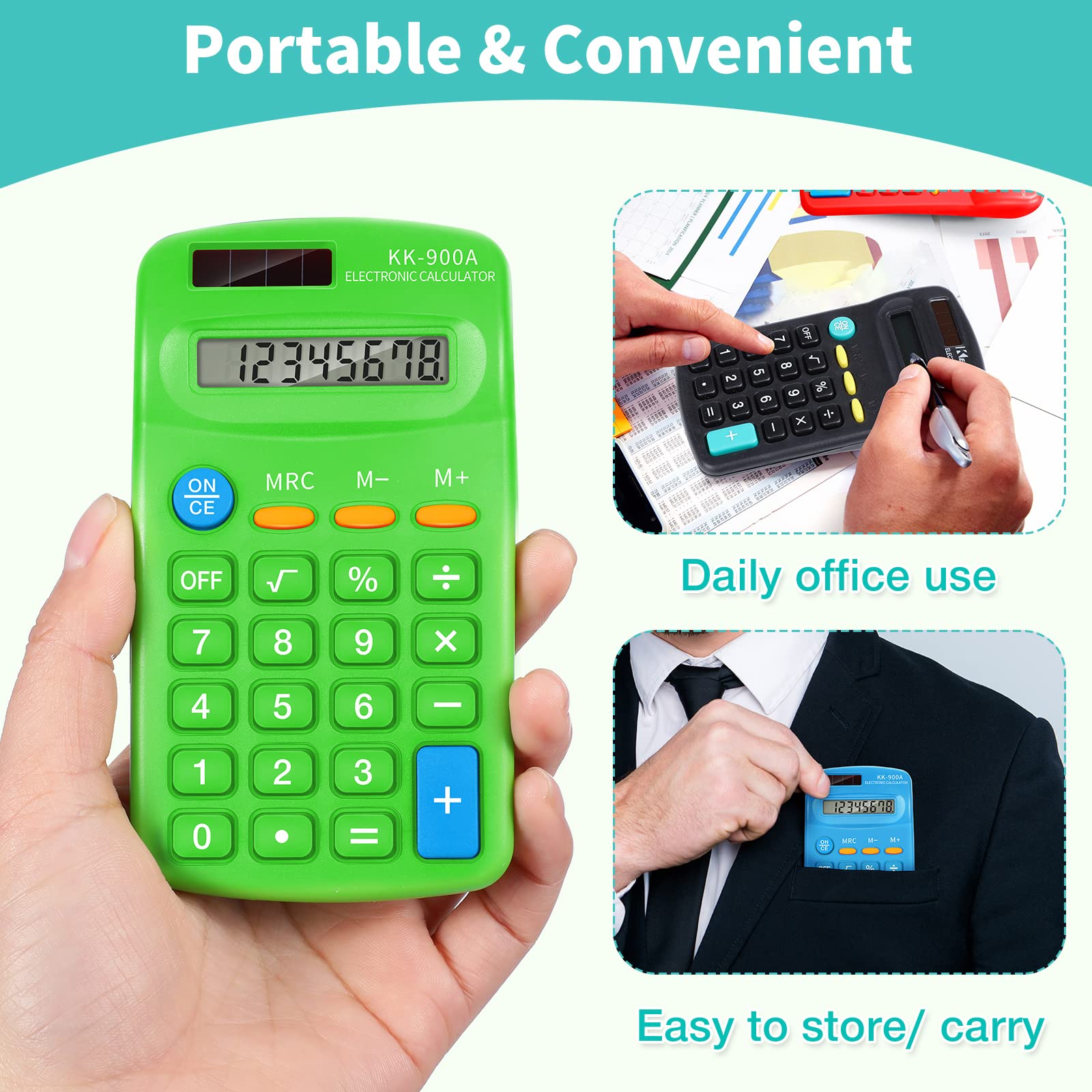 Foto 6 pulgar | Calculadora de Bolsillo Flutesan Pantalla LCD de 4 Funciones 30 Unidades - Venta Internacional