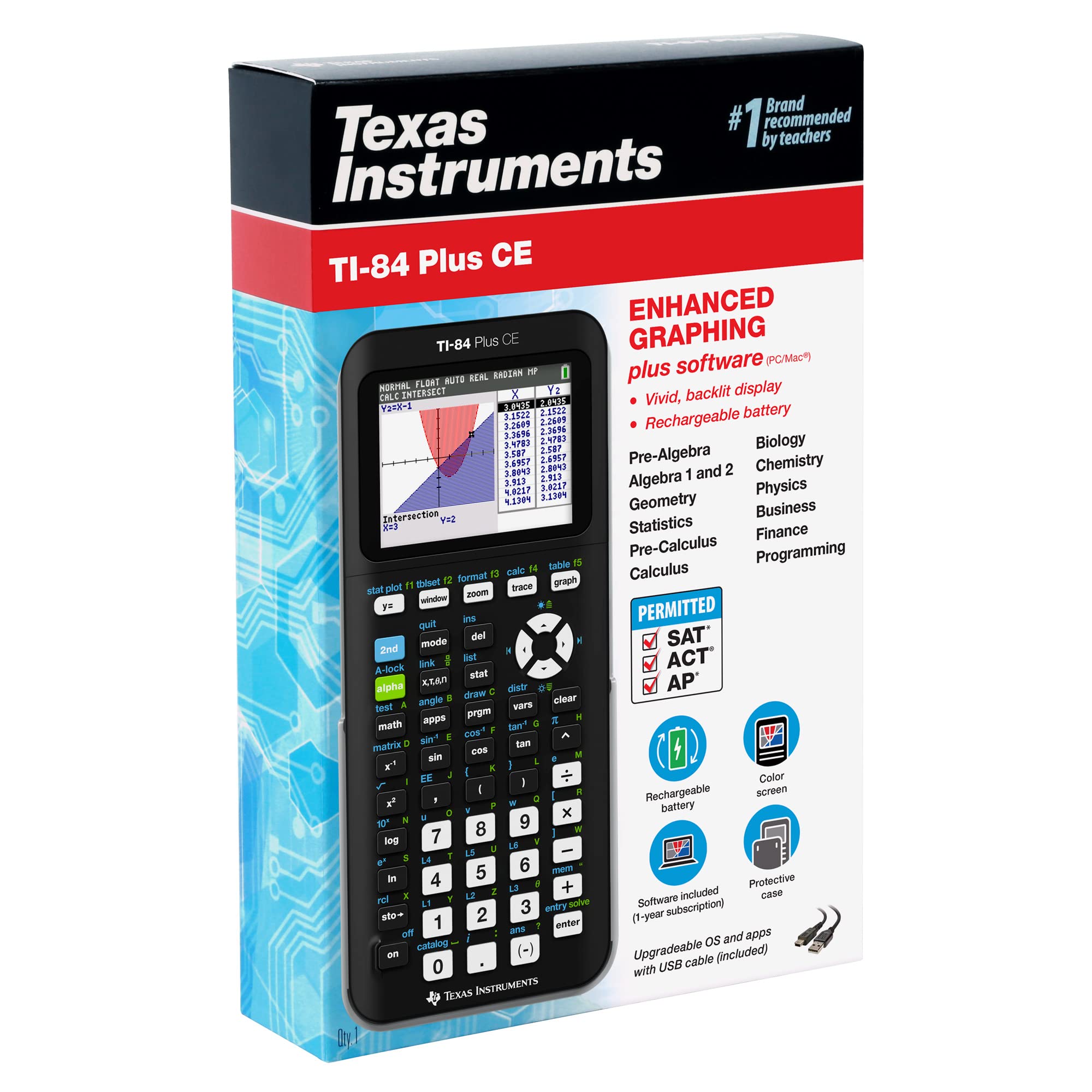 Foto 3 | Calculadora Gráfica Texas Instruments Ti-84 Plus Ce Negra - Venta Internacional.