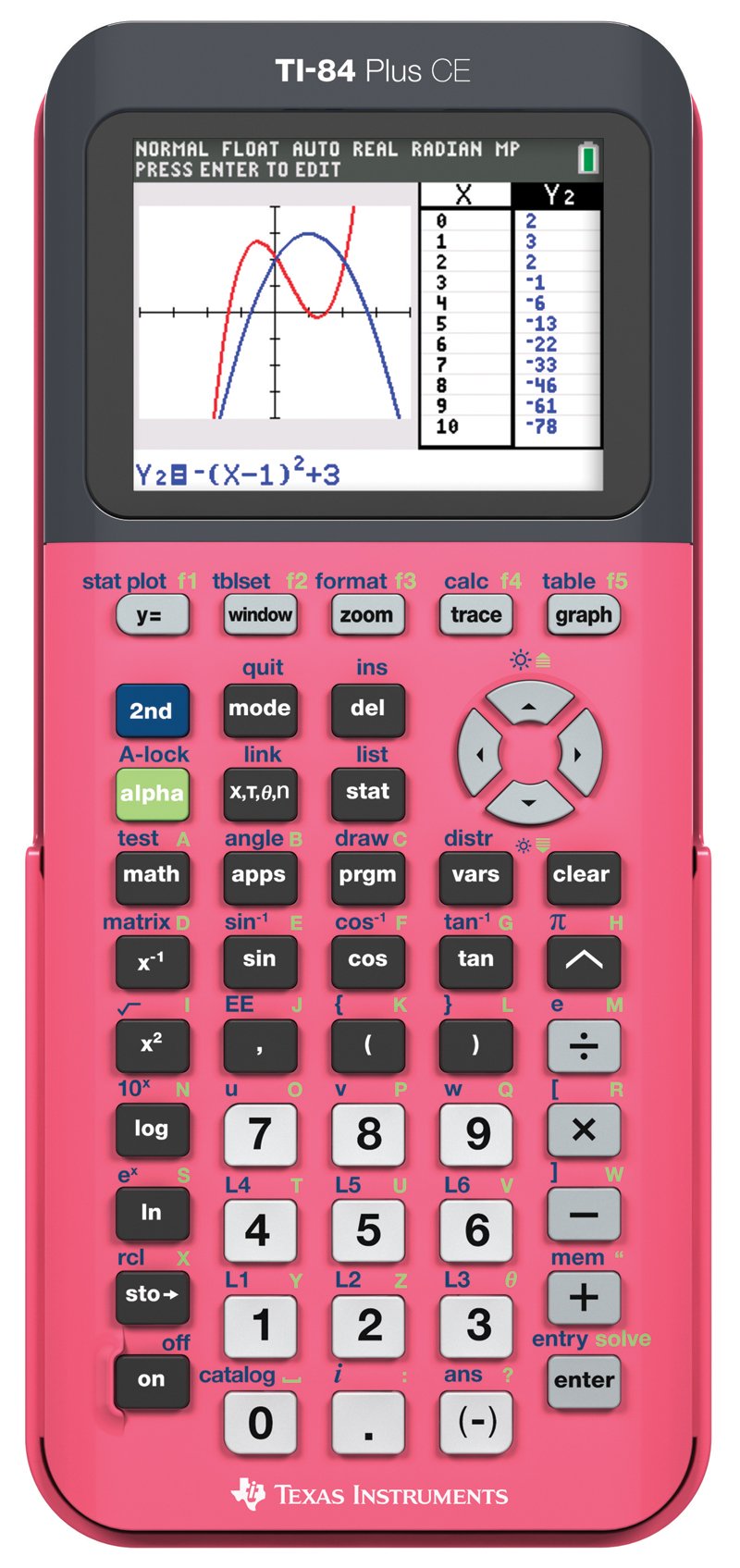 Calculadora Gráfica Texas Instruments Ti-84 Plus Ce Coral - Venta Internacional.