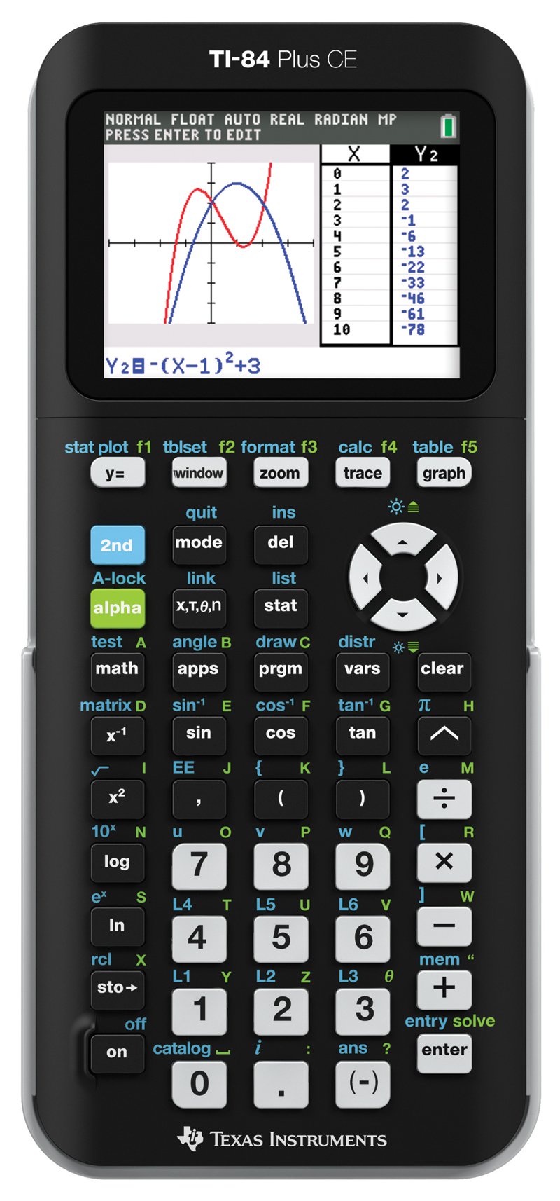 Foto 1 | Calculadora Gráfica Texas Instruments Ti-84 Plus Ce Negra - Venta Internacional.