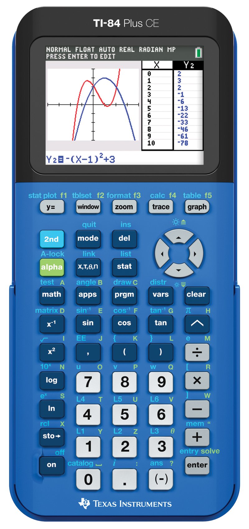 Foto 2 pulgar | Calculadora Gráfica Texas Instruments Ti-84 Plus Ce Bionic Blue - Venta Internacional.