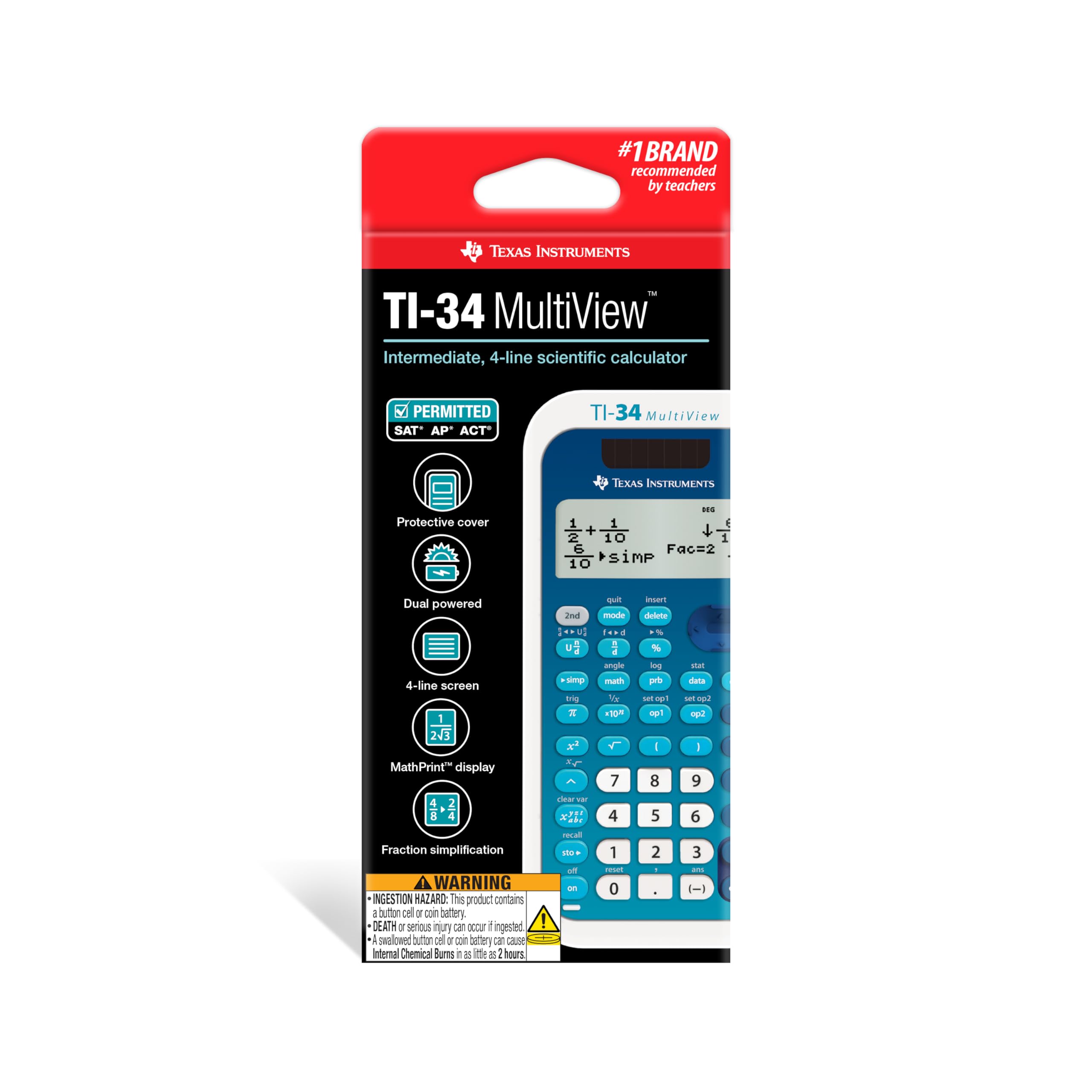 Foto 3 pulgar | Calculadora Científica Texas Instruments Ti-34 Multiview - Venta Internacional.