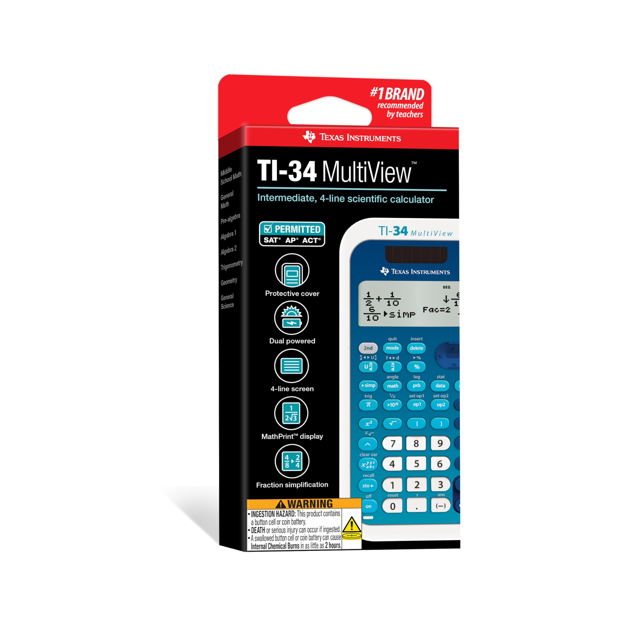 Foto 7 | Calculadora Científica Texas Instruments Ti-34 Multiview - Venta Internacional.