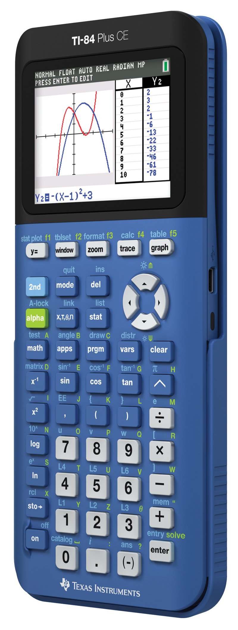 Foto 2 pulgar | Calculadora Gráfica Texas Instruments Ti-84 Plus Ce Blueberry - Venta Internacional.