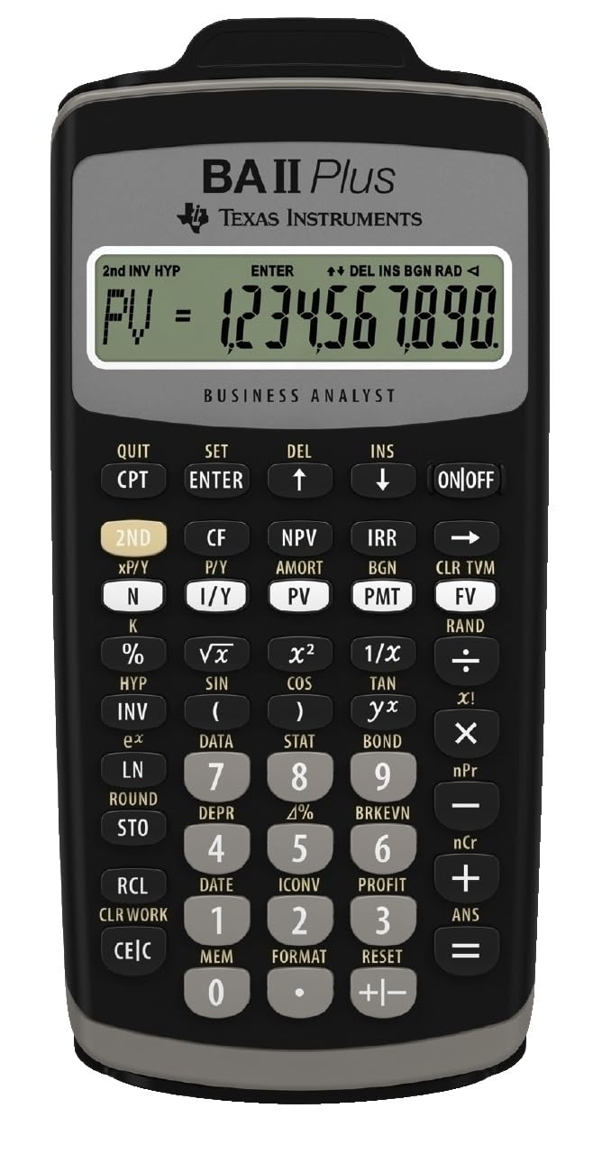 Foto 2 pulgar | Calculadora Financiera Texas Instruments Baii Plus Negra - Venta Internacional