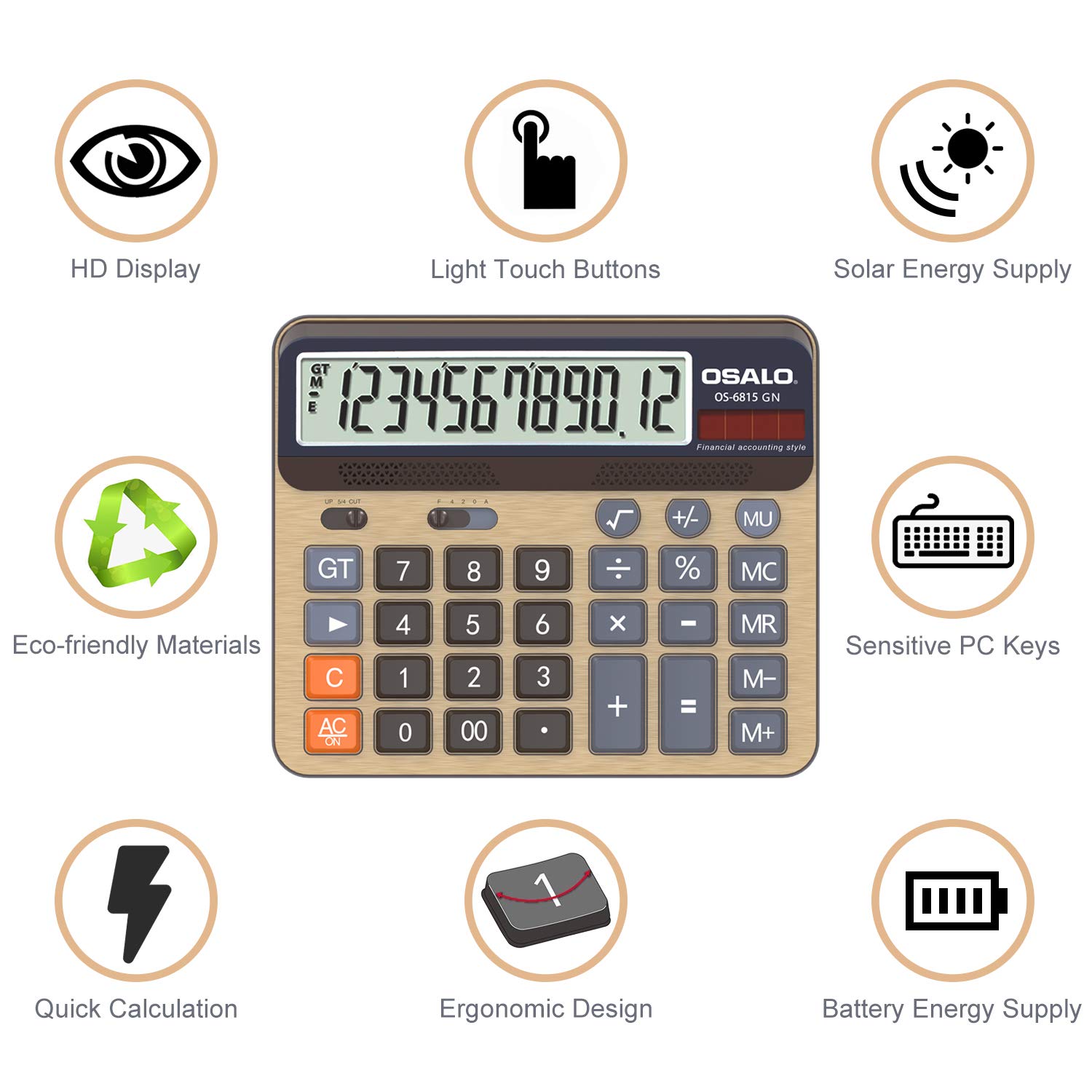 Foto 4 | Calculadora Pendancy Os-6815gn con Pantalla Lcd-Venta Internacional