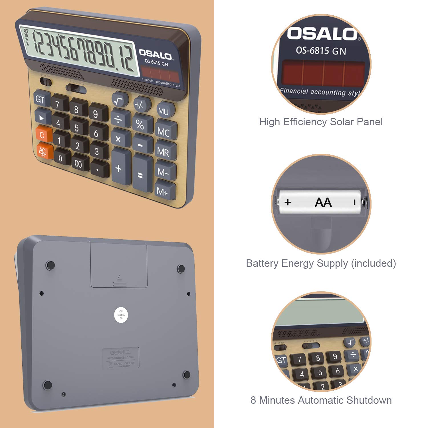 Foto 7 | Calculadora Pendancy Os-6815gn con Pantalla Lcd-Venta Internacional