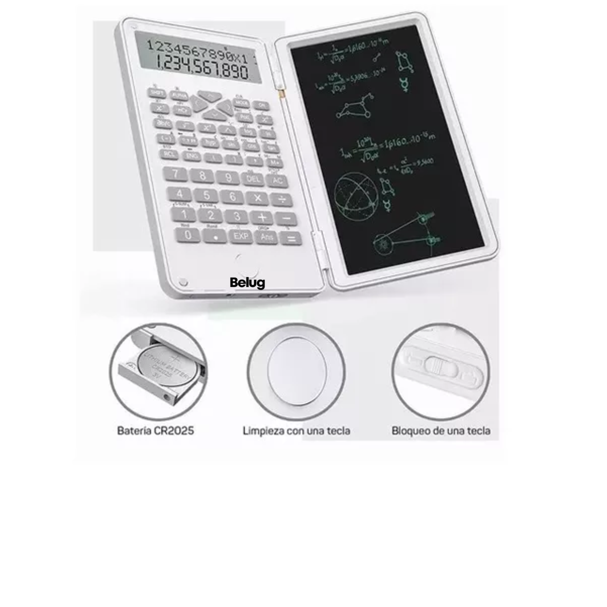 Foto 3 pulgar | Calculadora Científica con Tableta Inteligente Belug 240 Funciones