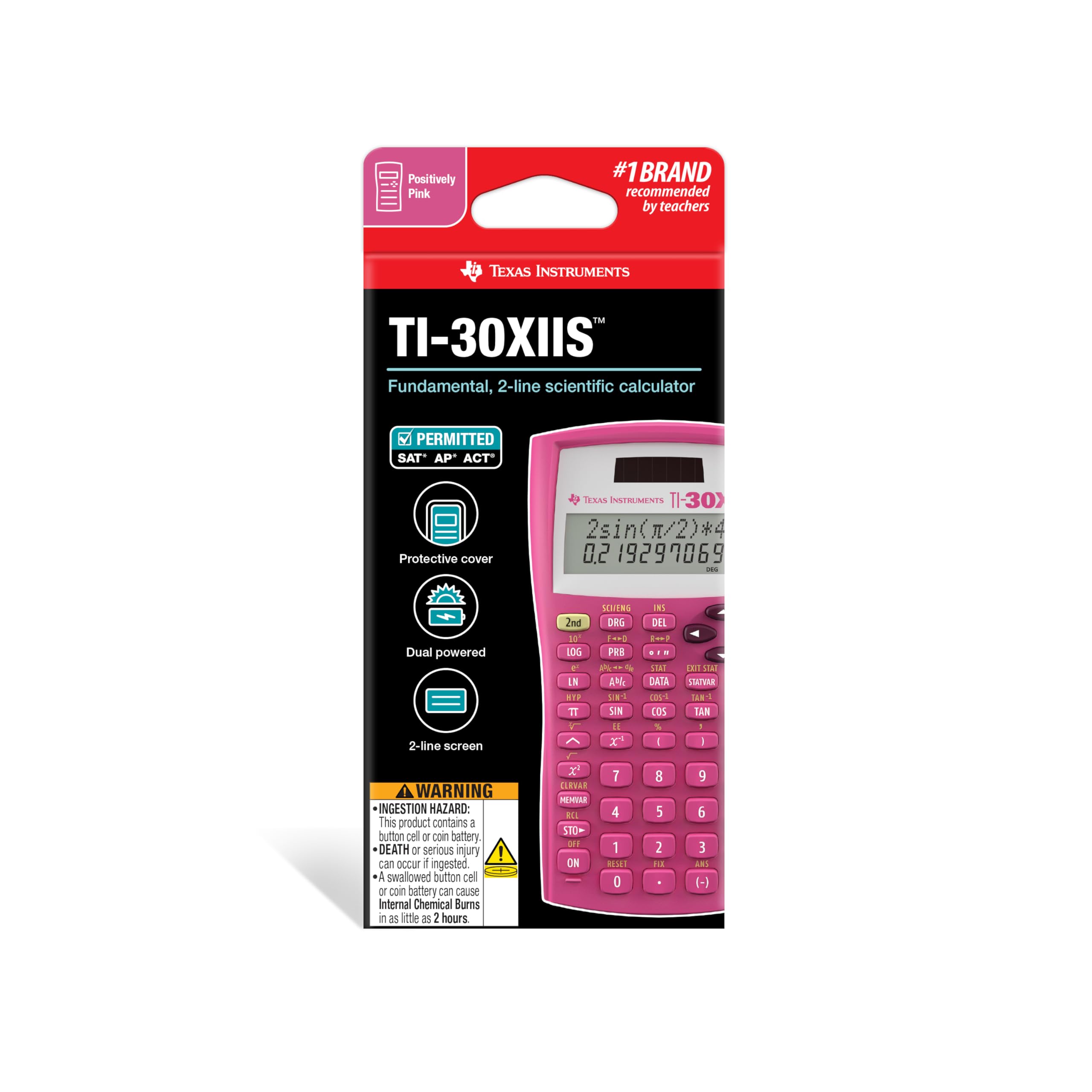 Foto 3 pulgar | Calculadora Científica Texas Instruments Ti-30x Iis Rosa - Venta Internacional.