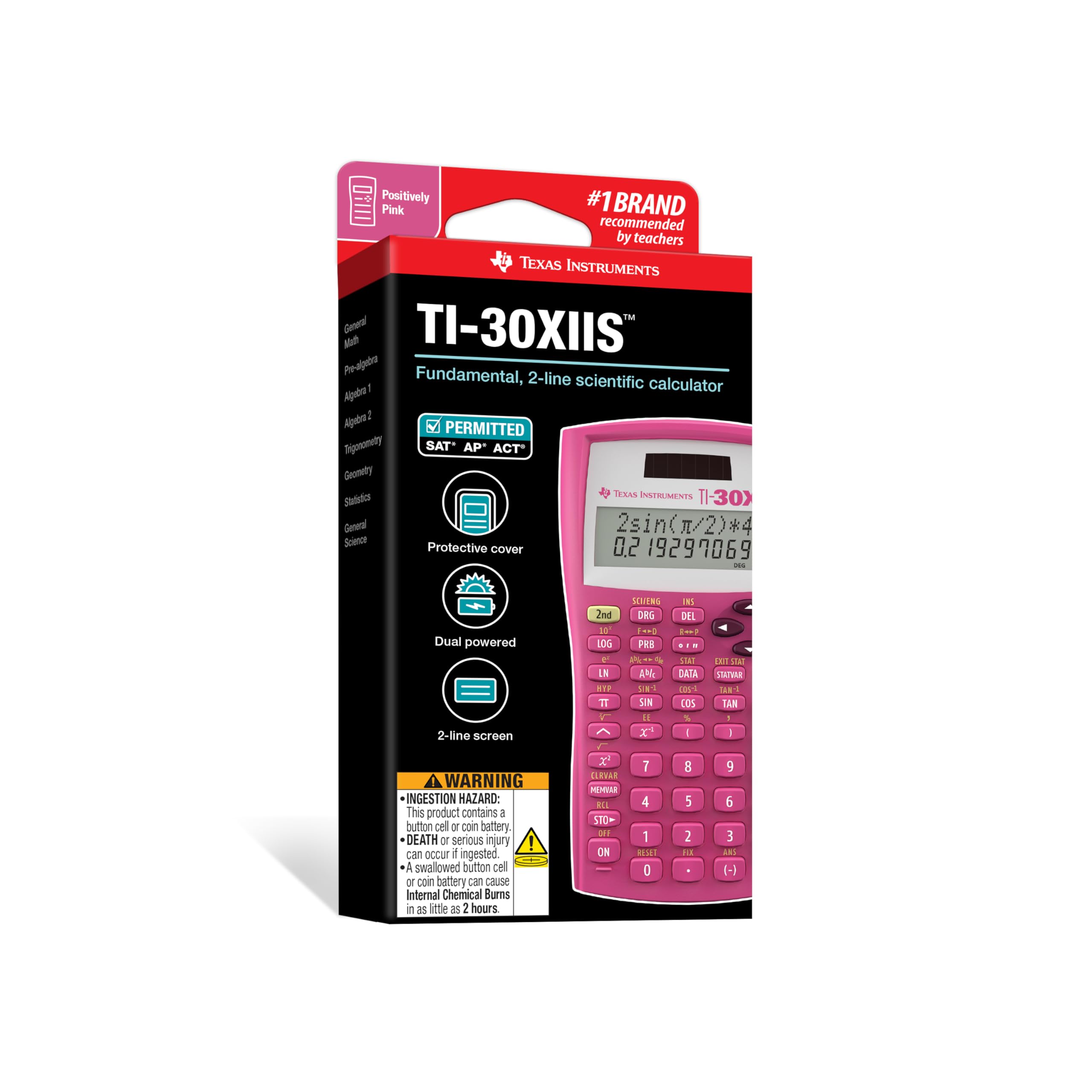 Foto 7 pulgar | Calculadora Científica Texas Instruments Ti-30x Iis Rosa - Venta Internacional.