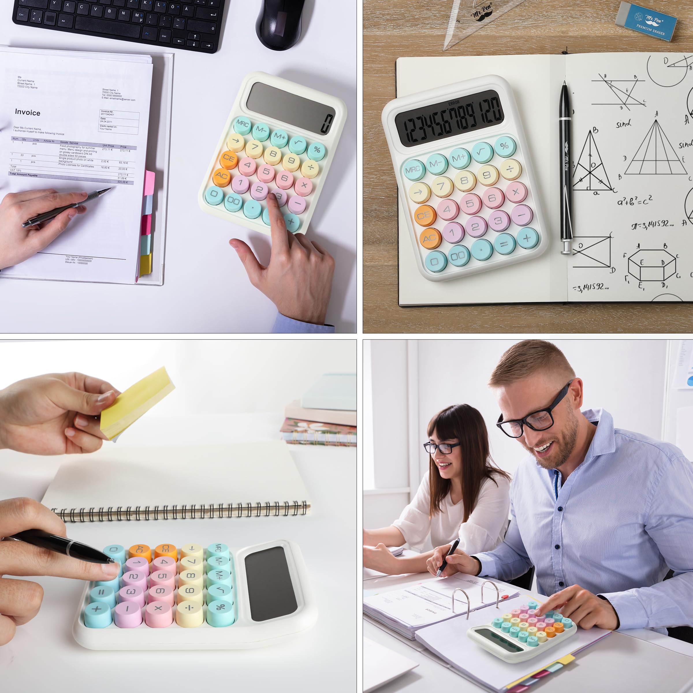 Foto 7 | Interruptor Mecánico Calculator Mr. Pen De 12 Dígitos Con Pantalla Lcd - Venta Internacional.