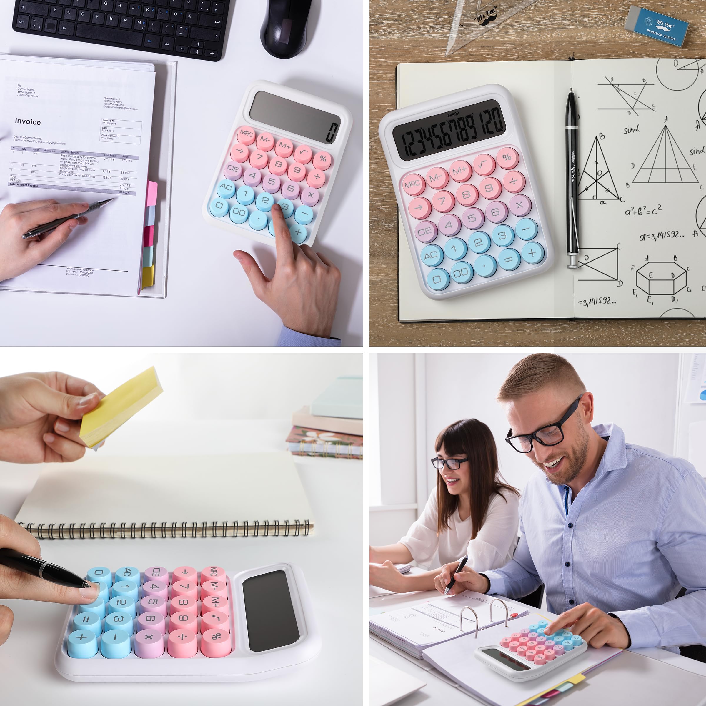 Foto 7 | Interruptor Mecánico Calculator Mr. Pen De 12 Dígitos Con Pantalla Lcd - Venta Internacional.