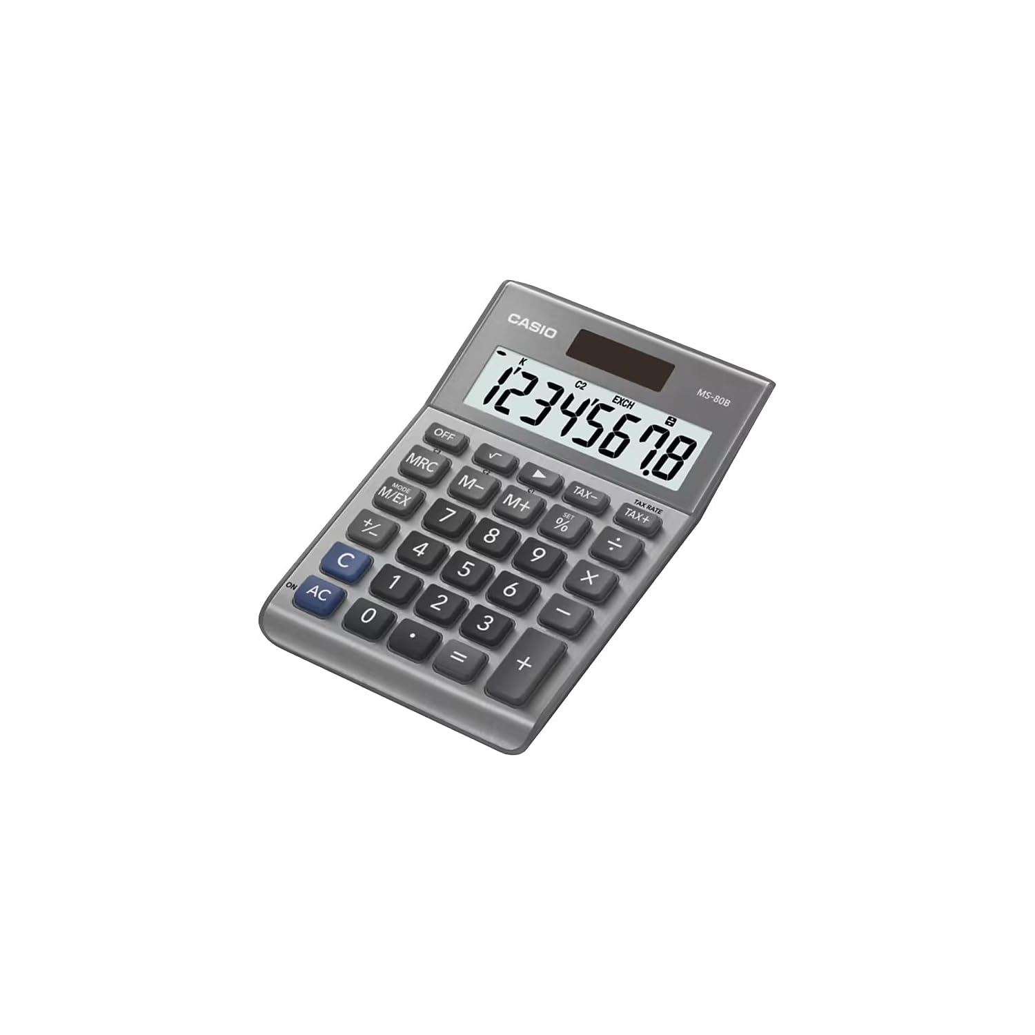 Calculadora Casio Ms-80b De 8 Dígitos Con Función Estándar  Color Plateado - Venta Internacional.