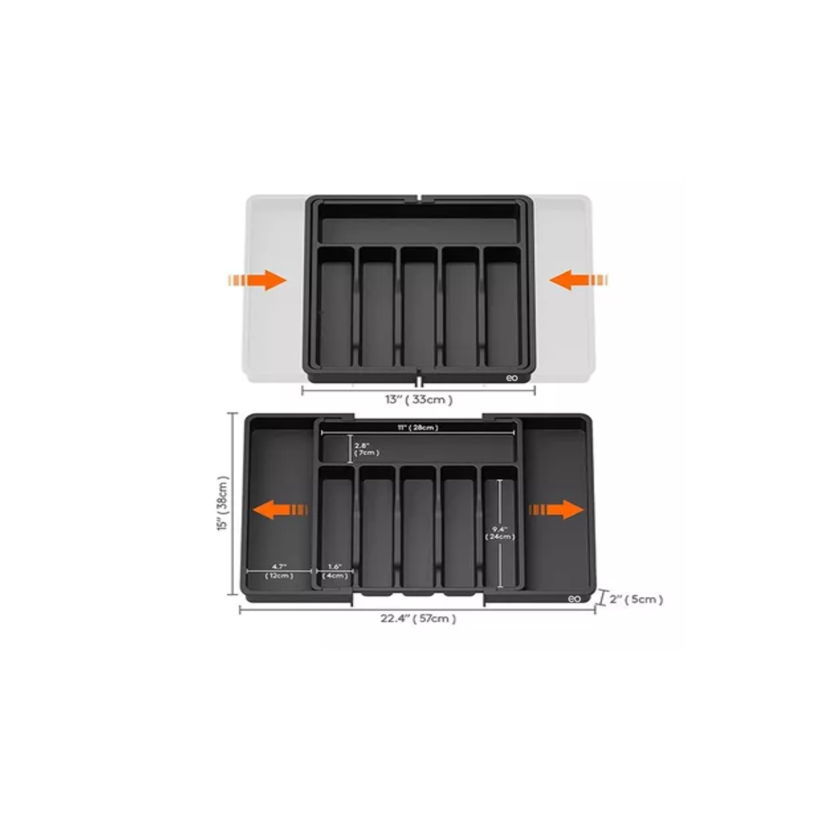 Foto 4 pulgar | Bandeja Extensible Organizador Cocina 8 Compartimentos Eo Safe Imports Esi-17608-1 Negro