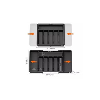 Foto 3 | Bandeja Extensible Organizador Cocina 8 Compartimentos Eo Safe Imports Esi-17608-1 Negro