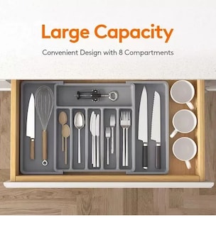 Foto 4 | Organizador Xtellar Bandeja De Cubierto Extensible 8 Compartimientos