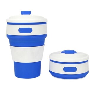 Foto 2 | Taza Vaso de Silicon Plegable Ecológico color Azul Rey