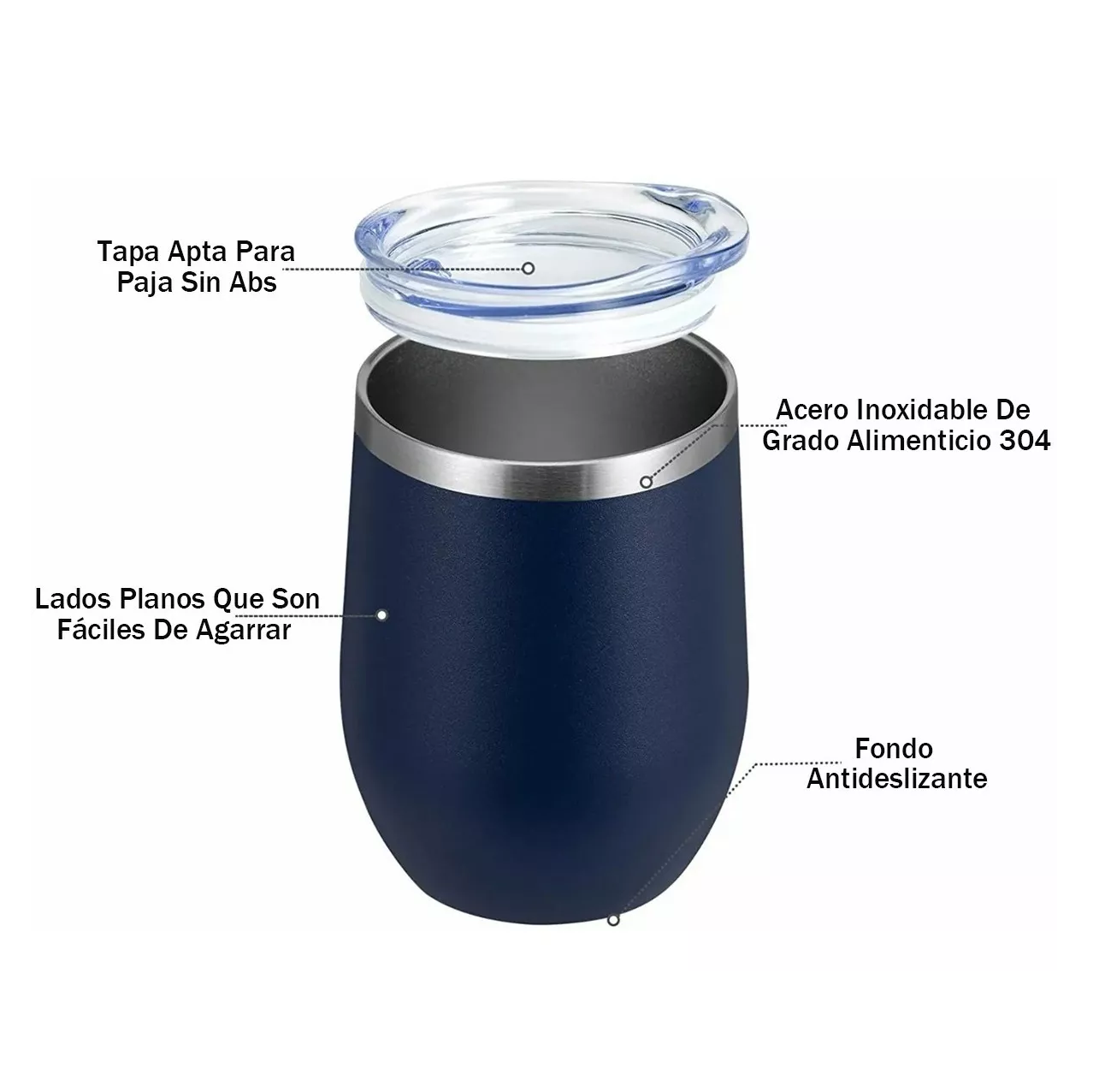 Foto 4 pulgar | Vaso Térmico Belung Acero Inoxidable 12 oz color Azul Marino