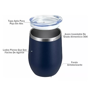 Foto 3 | Vaso Térmico Belung Acero Inoxidable 12 oz color Azul Marino
