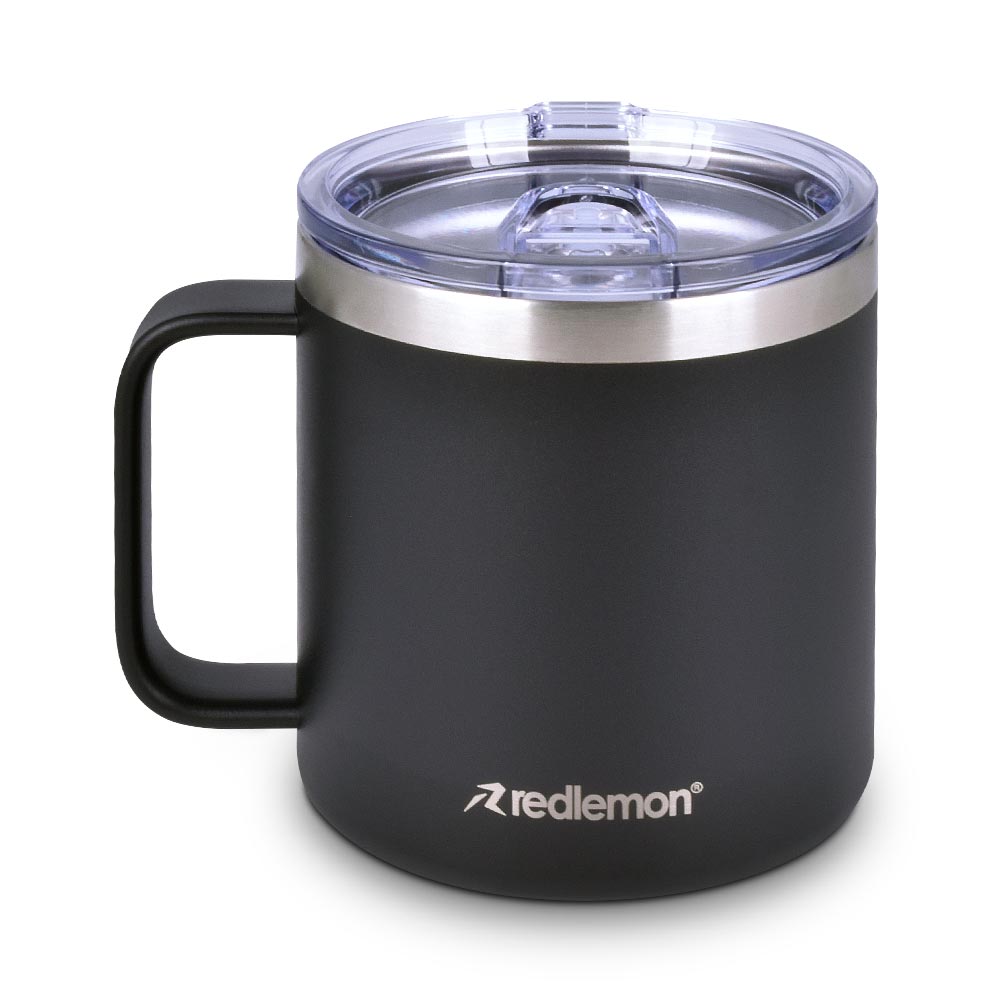 Termo Para Café De Acero Inoxidable Taza Con Tapa Hermética 500 Ml, Redlemon, Negro, 82644-bl